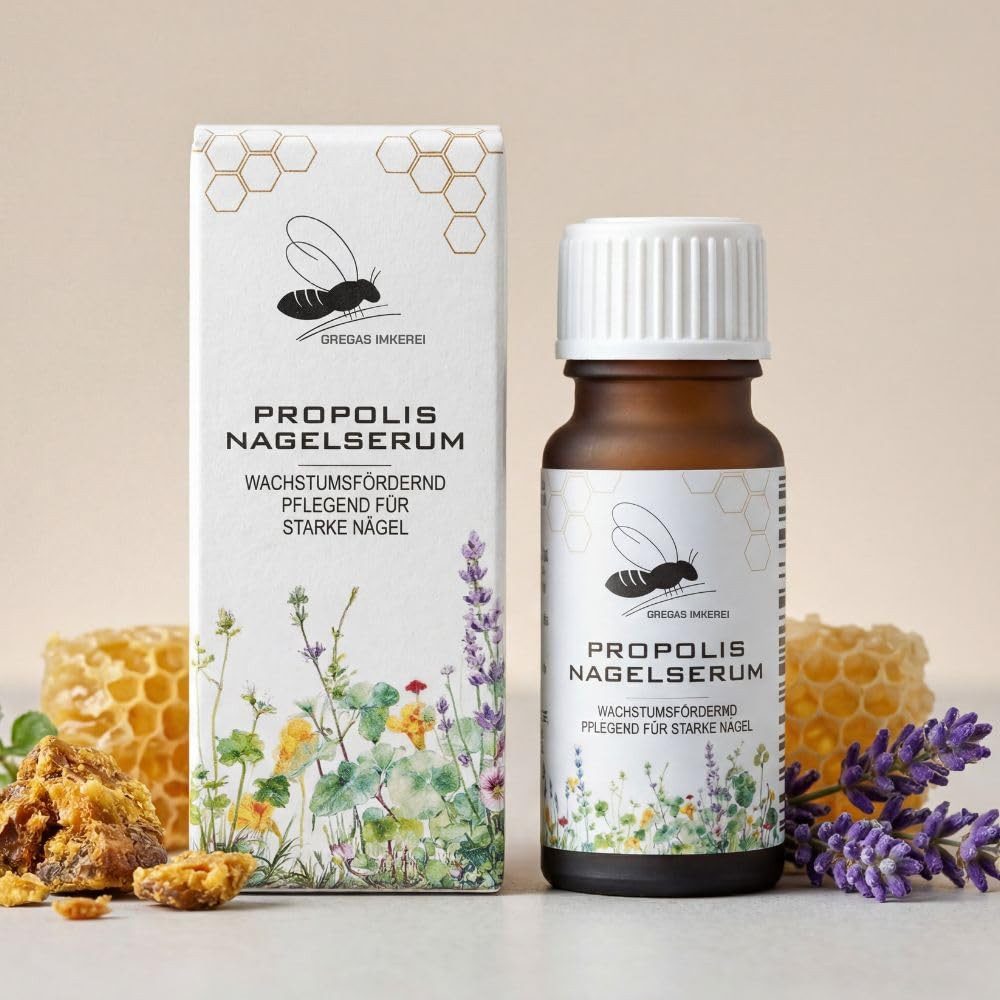 Grega´s Imkerei Nagelpflegeserum Propolis Nagelserum 10 ml mit Nagelfeile im dermatest „Sehr gut“ 2026, 1-tlg., mit integrierte Pinsel-Applikator, mit hochdosie – Bild 5 von 5
