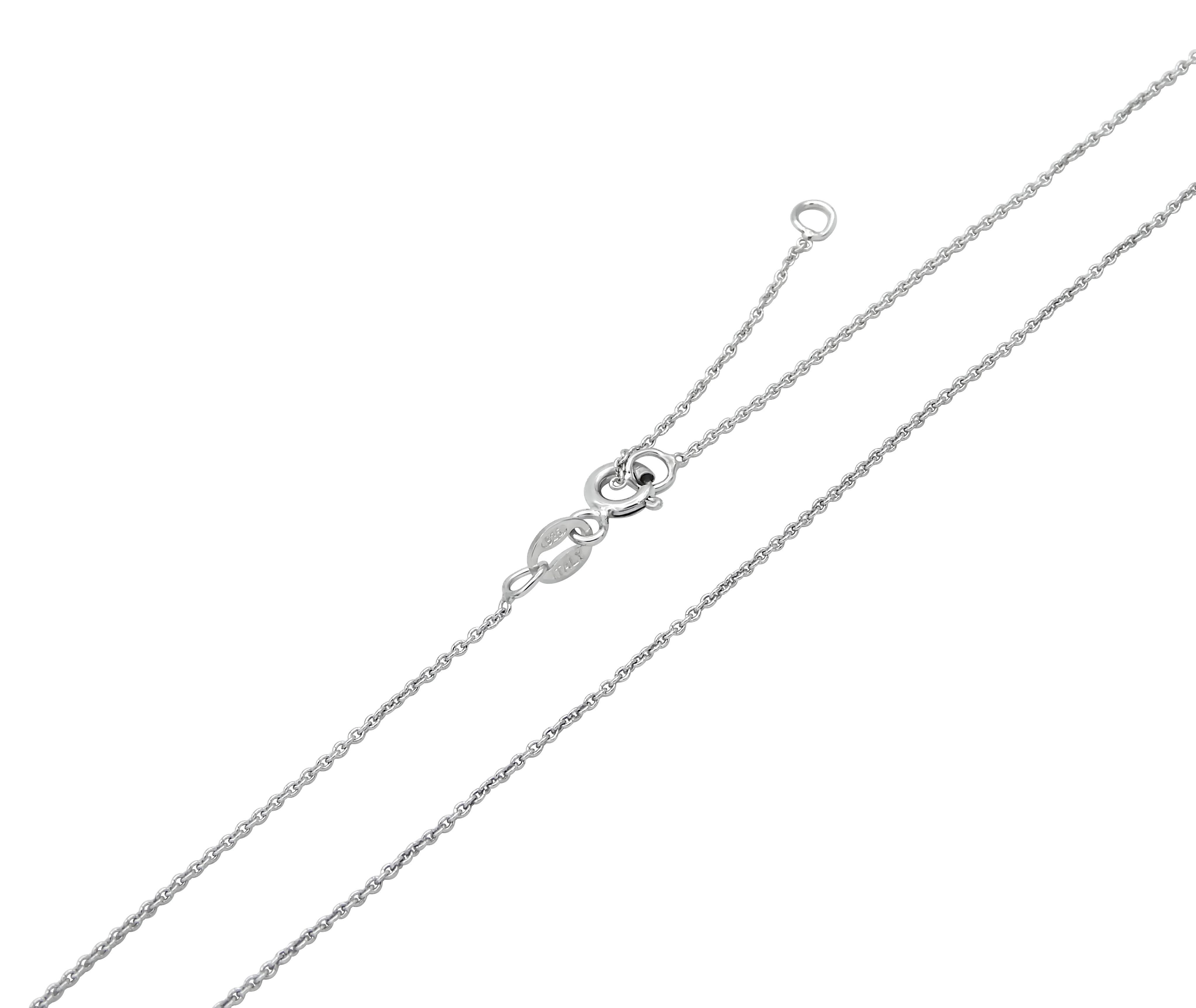 Kauf-mich-weg by Bella Silberkette 45cm Sterling T rhodiniert breit, 1,1mm Silber Ankerkette Länge 925