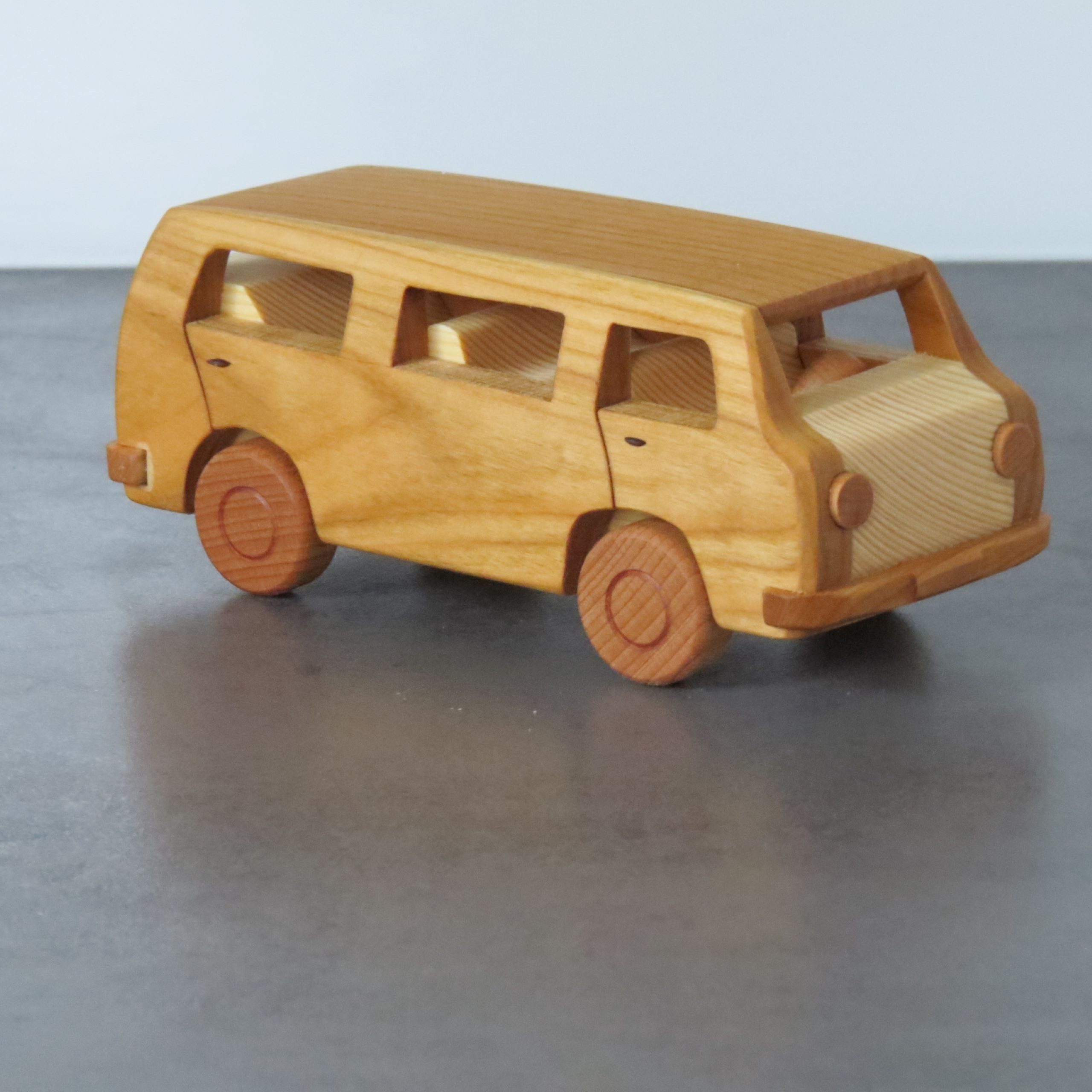 Spielzeug-Auto Oldtimer Bus Minibus Holzauto Modellauto Auto Holz Groß