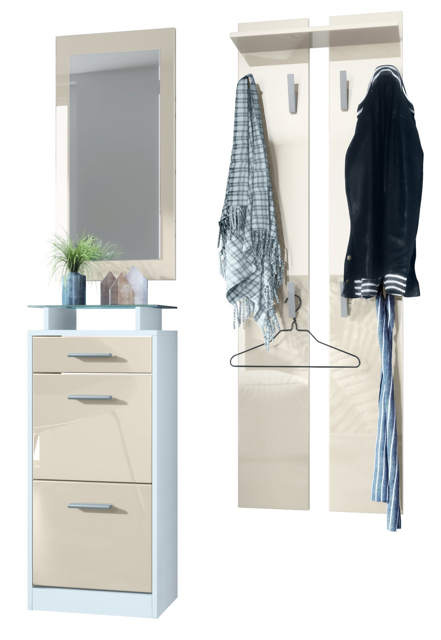 Vladon Garderoben-Set Loret V2, (Garderobe Set günstig online kaufen