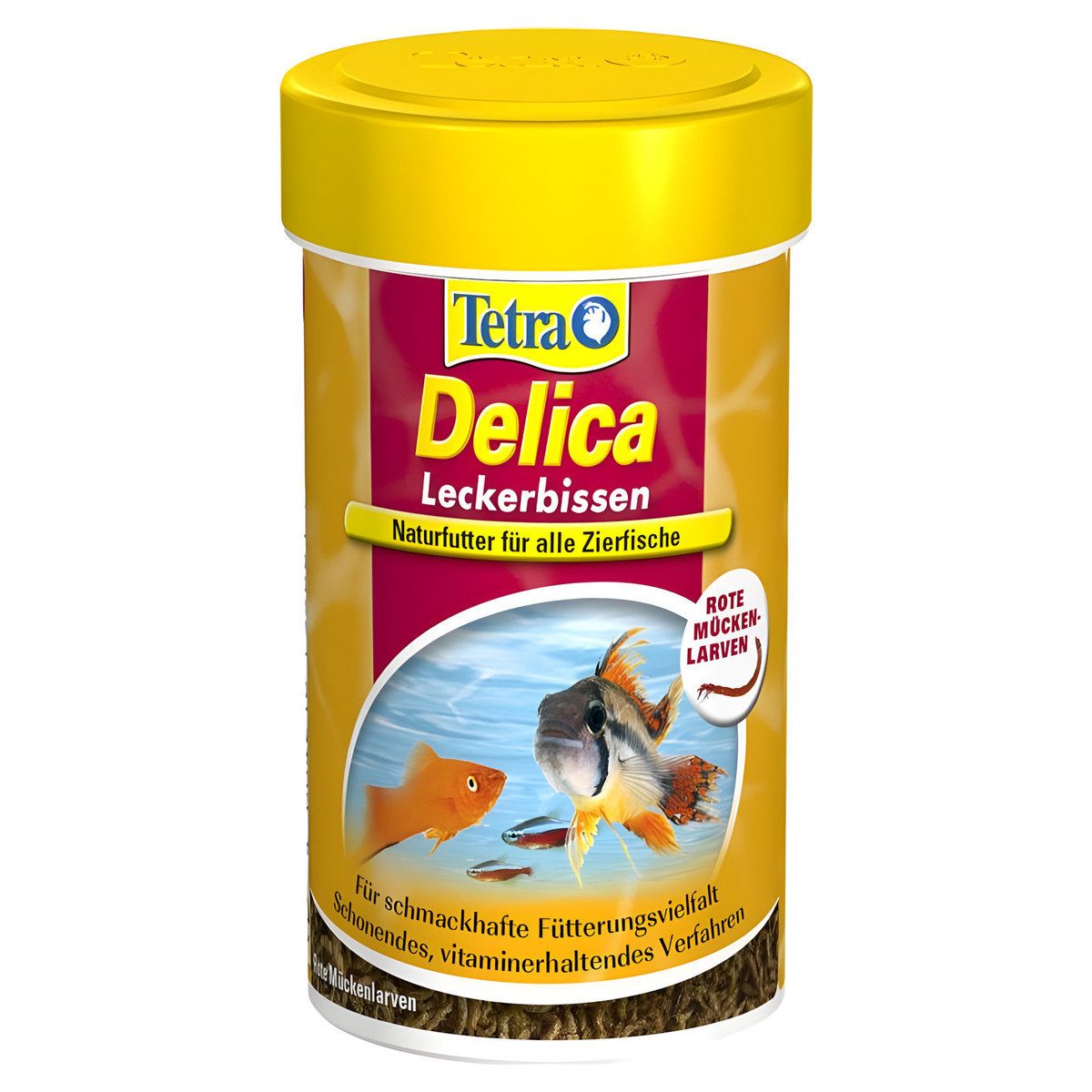 Tetra Delica Rote Mückenlarven 100 ml, Trockenfutter für: Fische