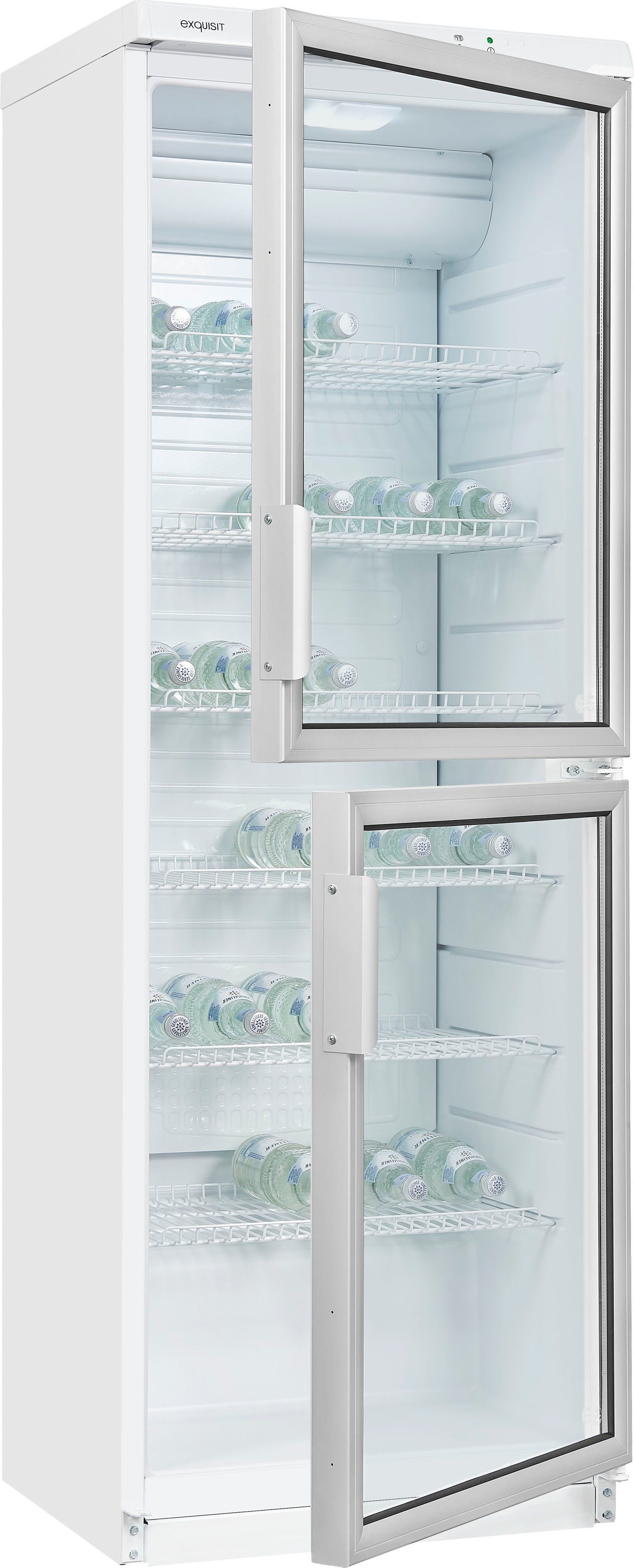 exquisit Getränkekühlschrank GKS350-2-GT-280D weiss, 173 cm hoch, 60 cm  breit