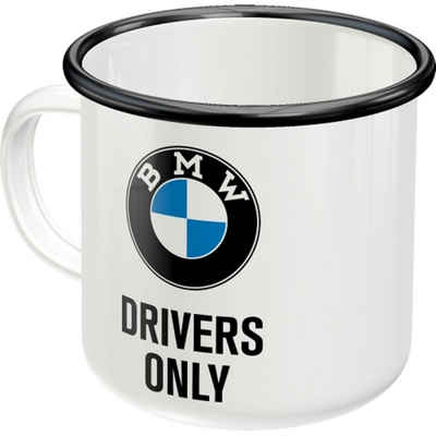 BMW Tasse BMW Drivers Only Emaille Kaffee Becher Kaffeetasse M Performance
