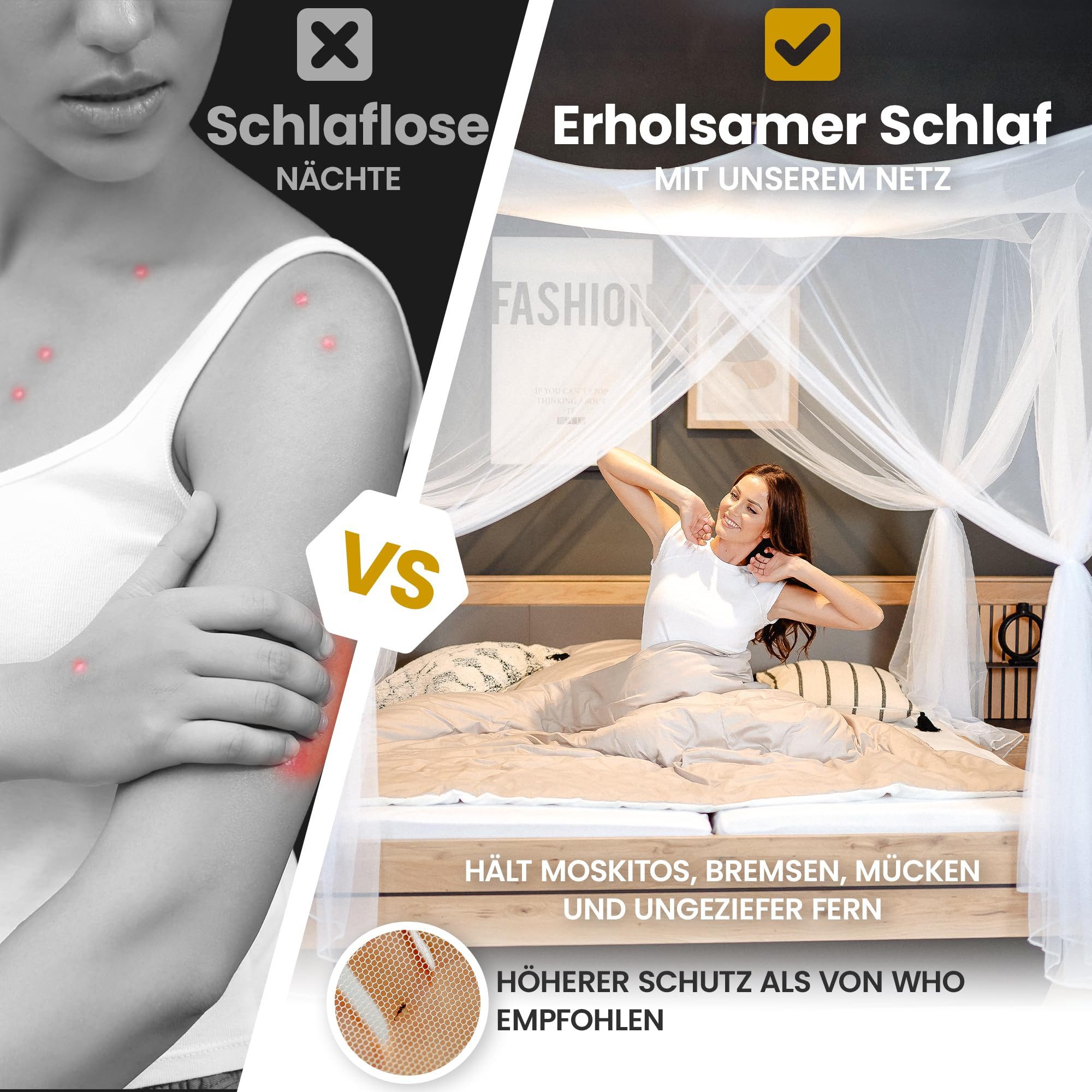 NOMOSQUI Moskitonetz NOMOSQUI Moskitonetz für Betten Optimaler Mückenschutz günstig online kaufen