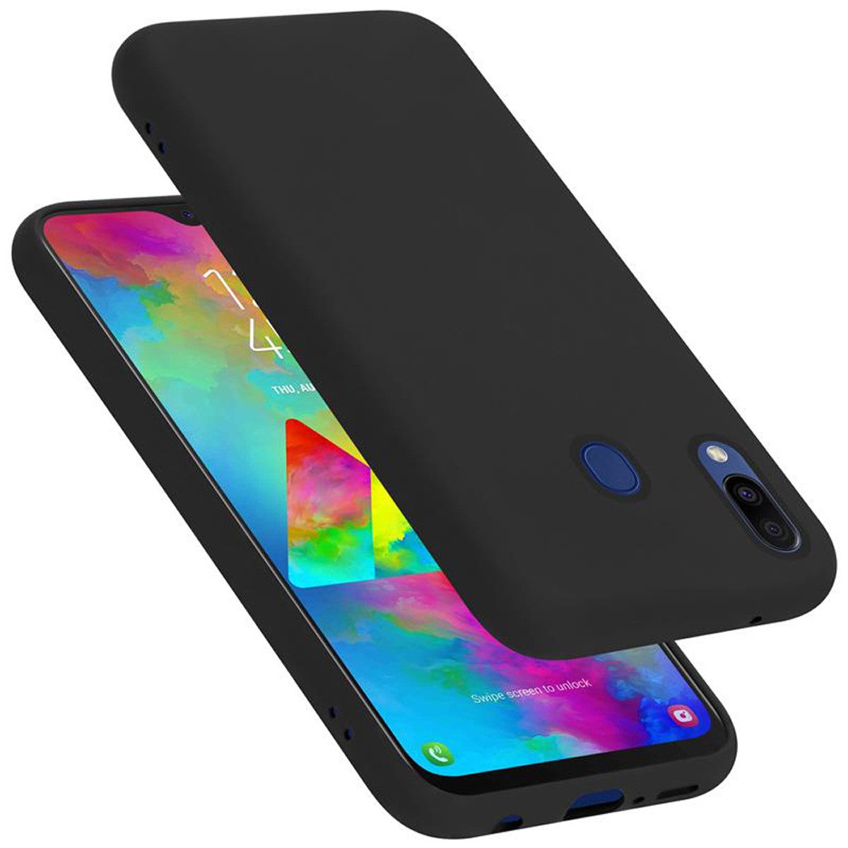 Cadorabo Handyhülle für Samsung Galaxy M20 Hülle Samsung Galaxy M20, Flexible Hülle TPU Silikon Schutzhülle Back Cover Case