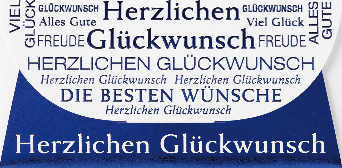 BSB Grußkarten Allgemeine Wünsche - Geldkarte - Geldhülle im Format 10 x 20 cm
