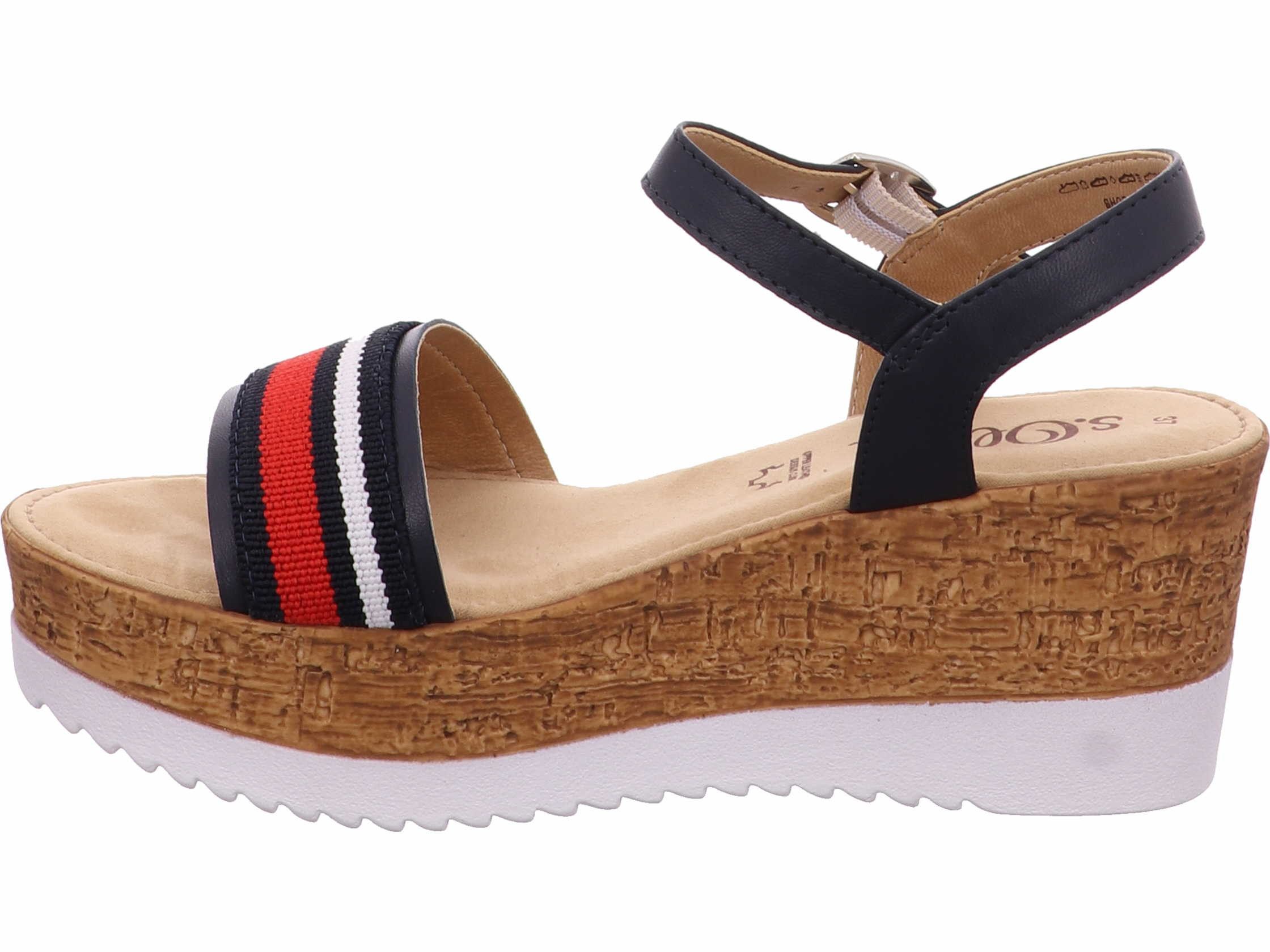 s.Oliver Keilsandalette echtes Leder