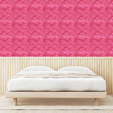 Abakuhaus Vinyltapete selbstklebendes Wohnzimmer Küchenakzent, Rose Shades of Rosa Romantische