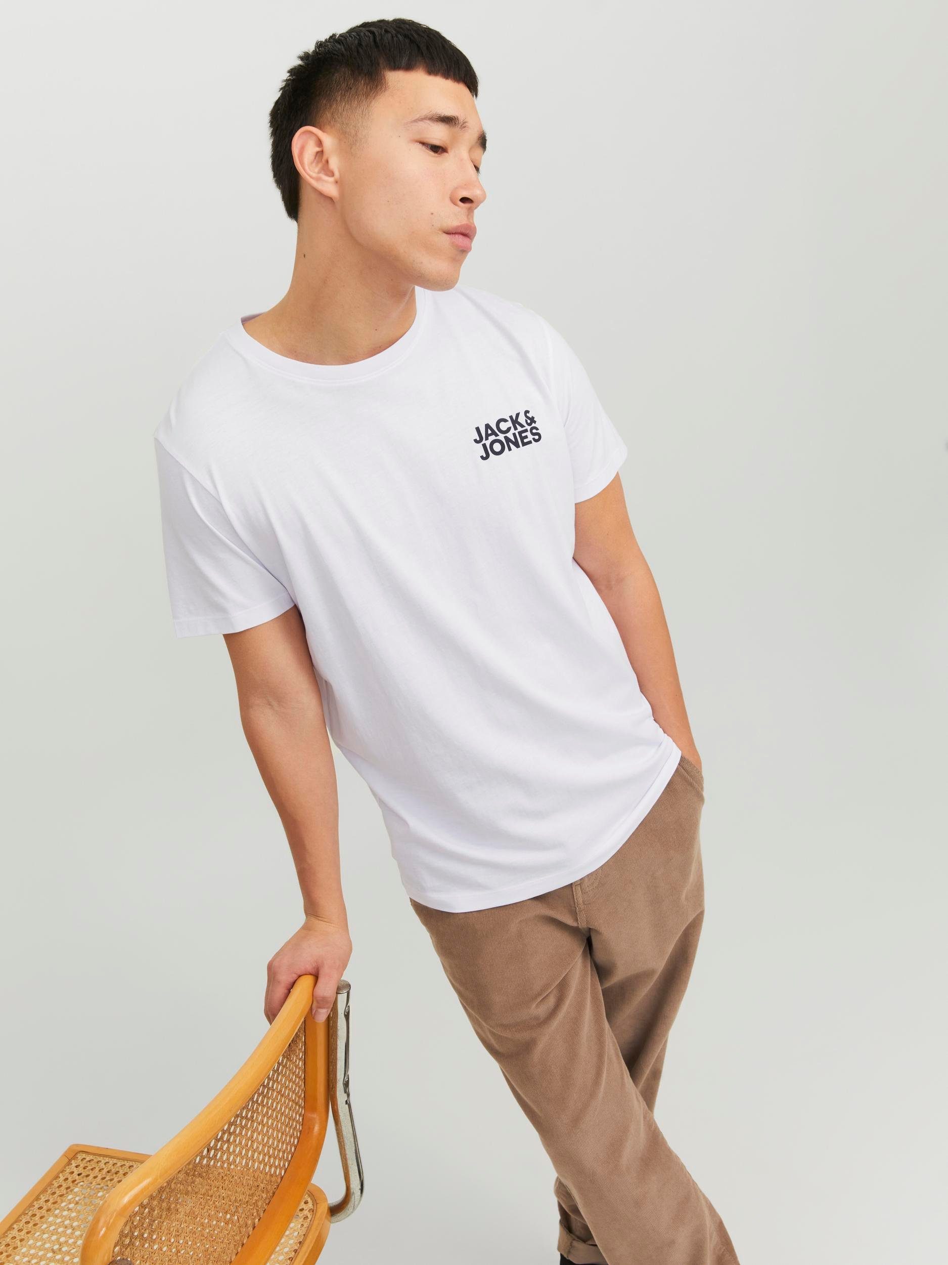 Jack & Jones Rundhalsshirt JJECORP mit Logo-Print und klassischem Rundhals günstig online kaufen