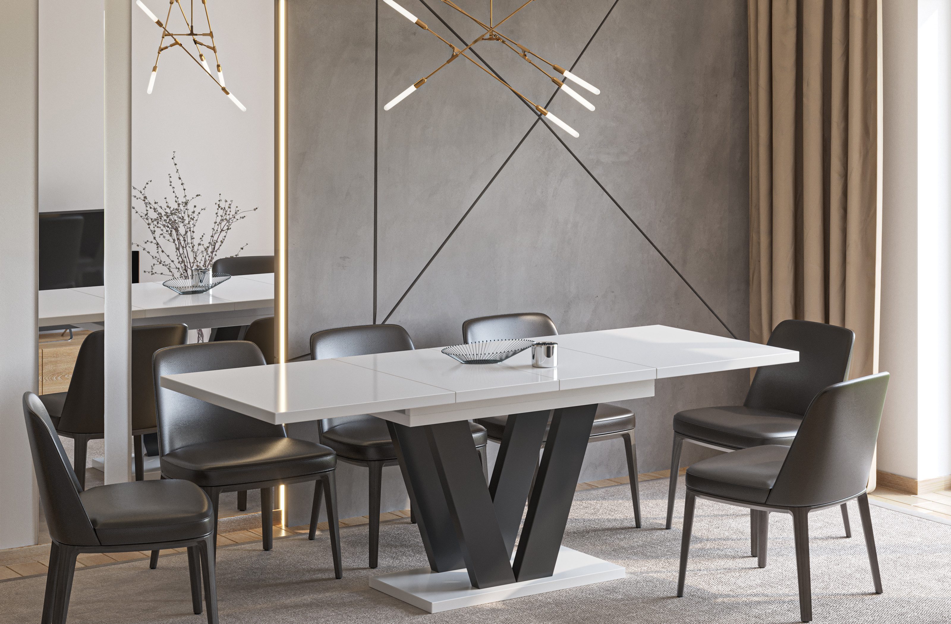 Endo-Moebel Esstisch Lara Esstisch 130–210cm ausziehbar für 8 Personen Tisc günstig online kaufen