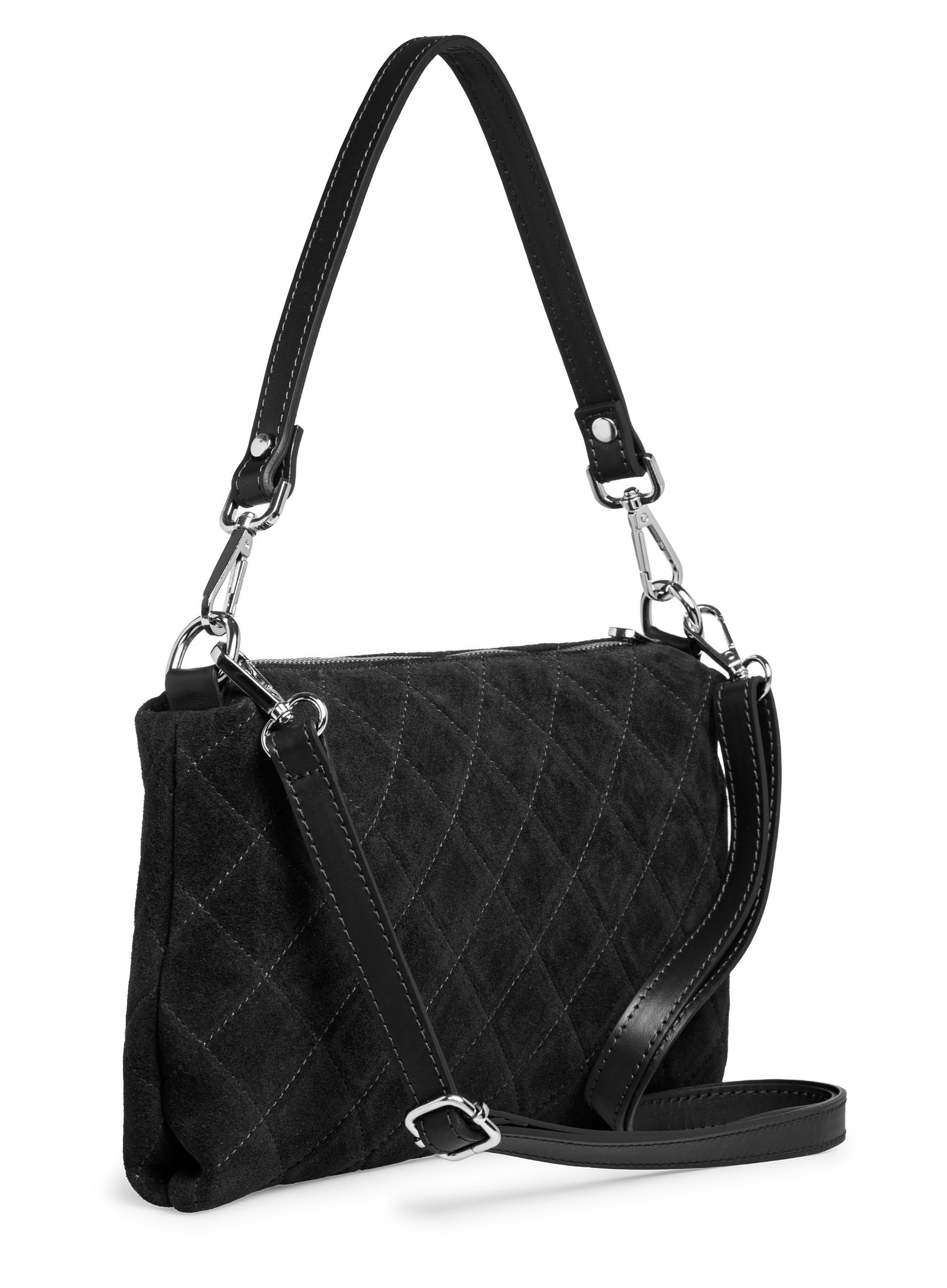 Caspar Clutch Wildleder Handtasche Damen Leder Clutch - PREMIUM LINE - Modell No.856, 100% italienisches Leder, samtig weich, angenehmer Tragekomfort – Bild 4 von 5