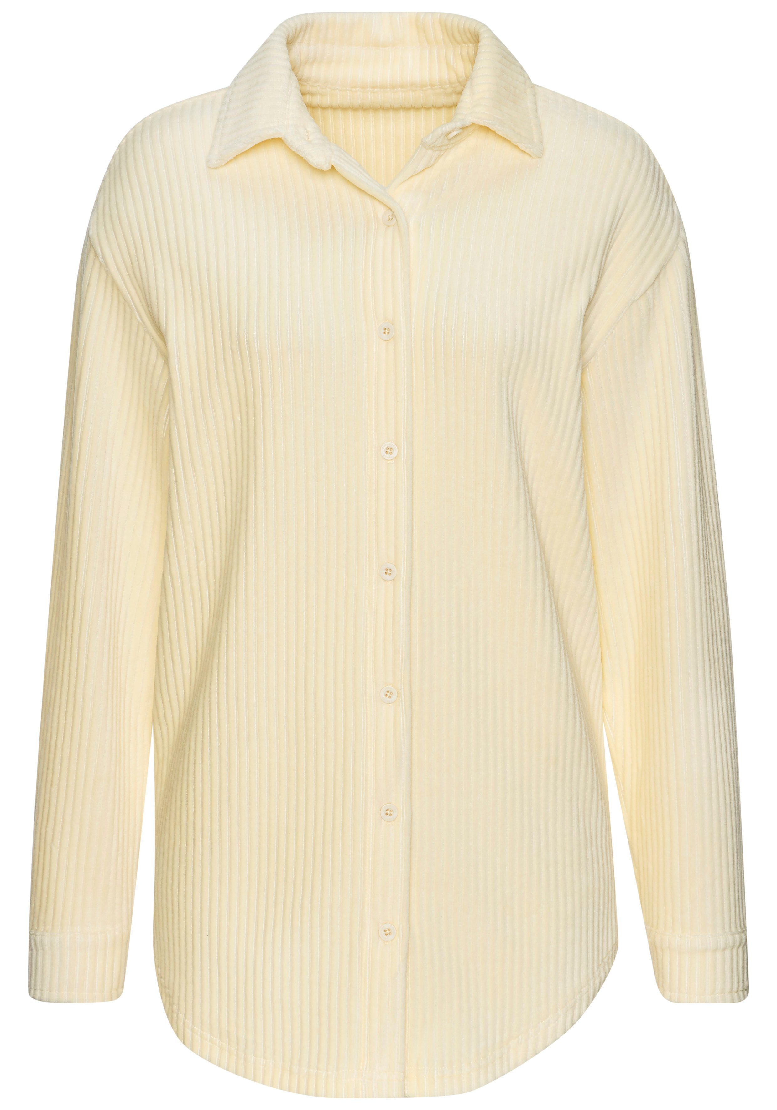 Buffalo Blusenshirt mit weicher Cord-Struktur, Loungewear. Reduzierter Preis € 59,99. Unverbindliche Preisempfehlung € 69,99