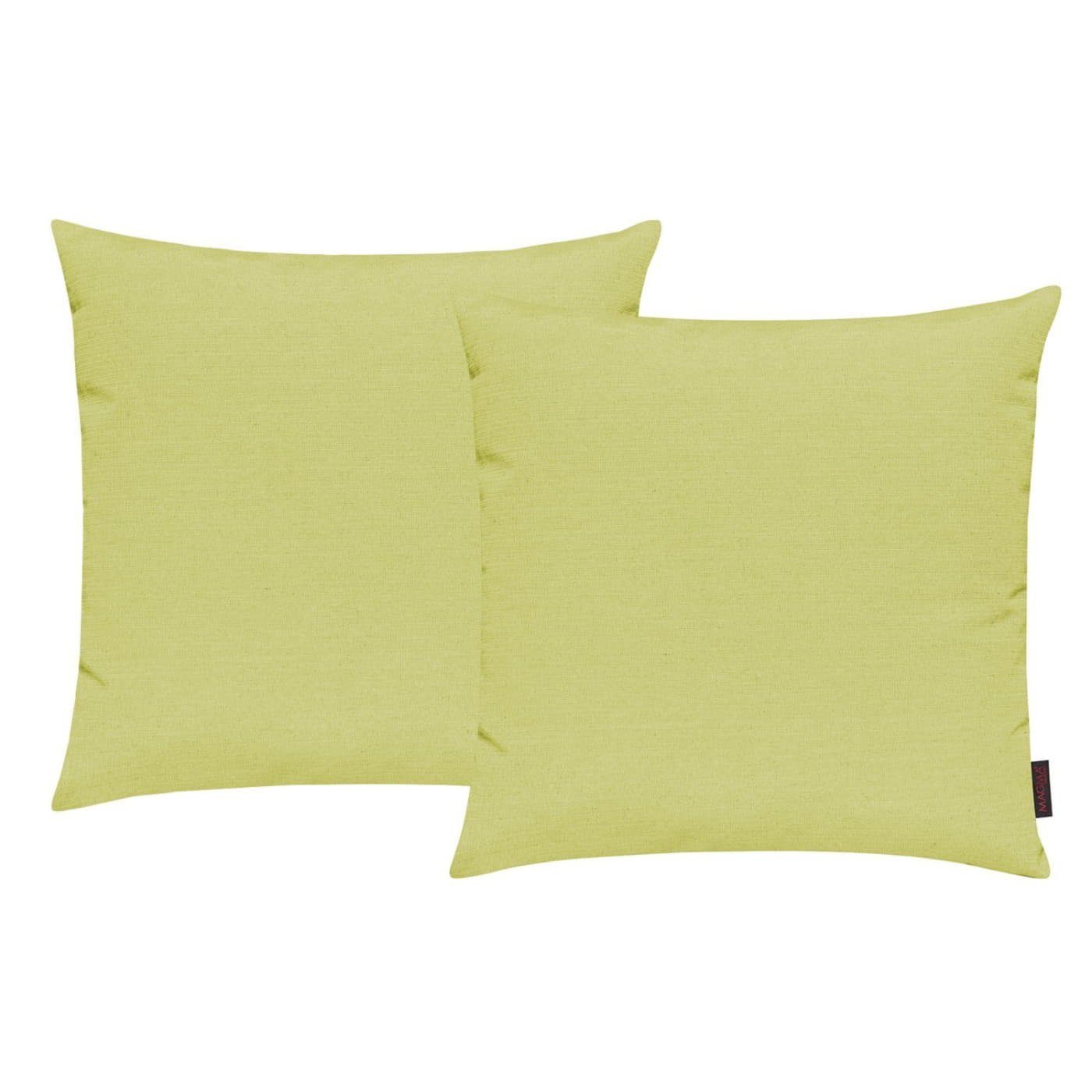 Magma Heimtex Kissenhüllen Magma Kissen Hülle FINO SET 2x - lindgrün