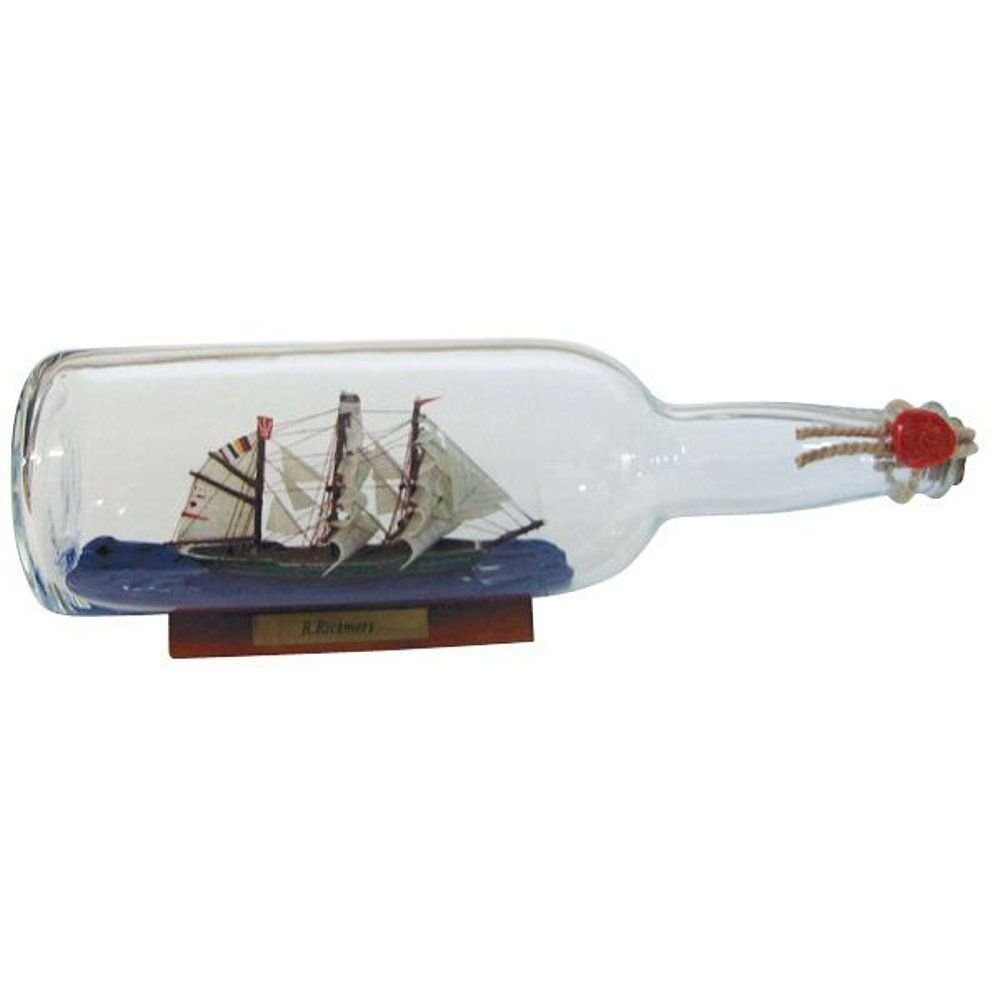 Linoows Dekoobjekt Buddelschiff, Flaschenschiff "Rickmer Rickmers", Segelschiff Modelle in der Flasche 29 cm.