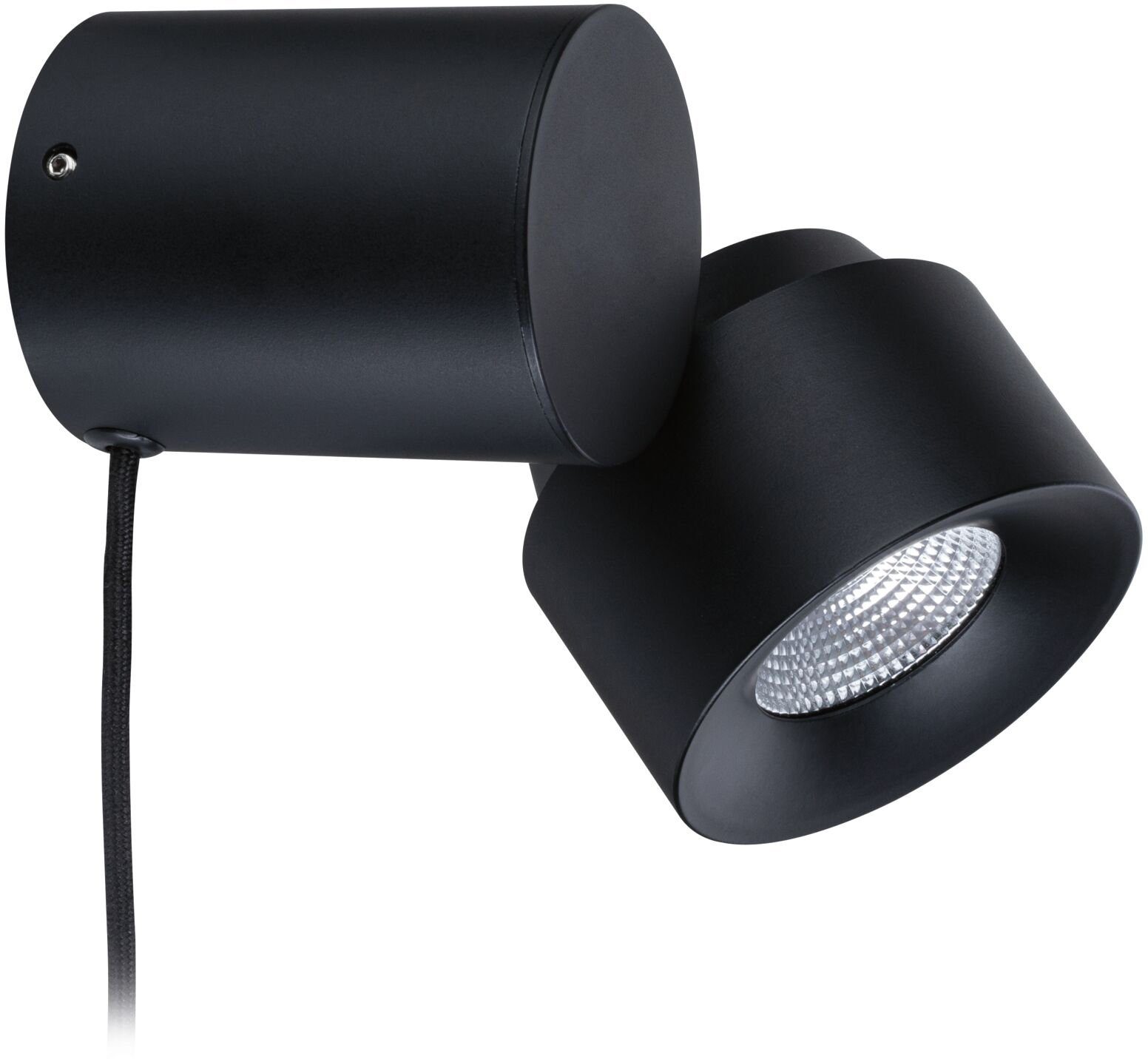 Paulmann Tischleuchte Puric Pane, LED fest integriert, Warmweiß, LED, dimmbar, Schwarz/Grau, Metall