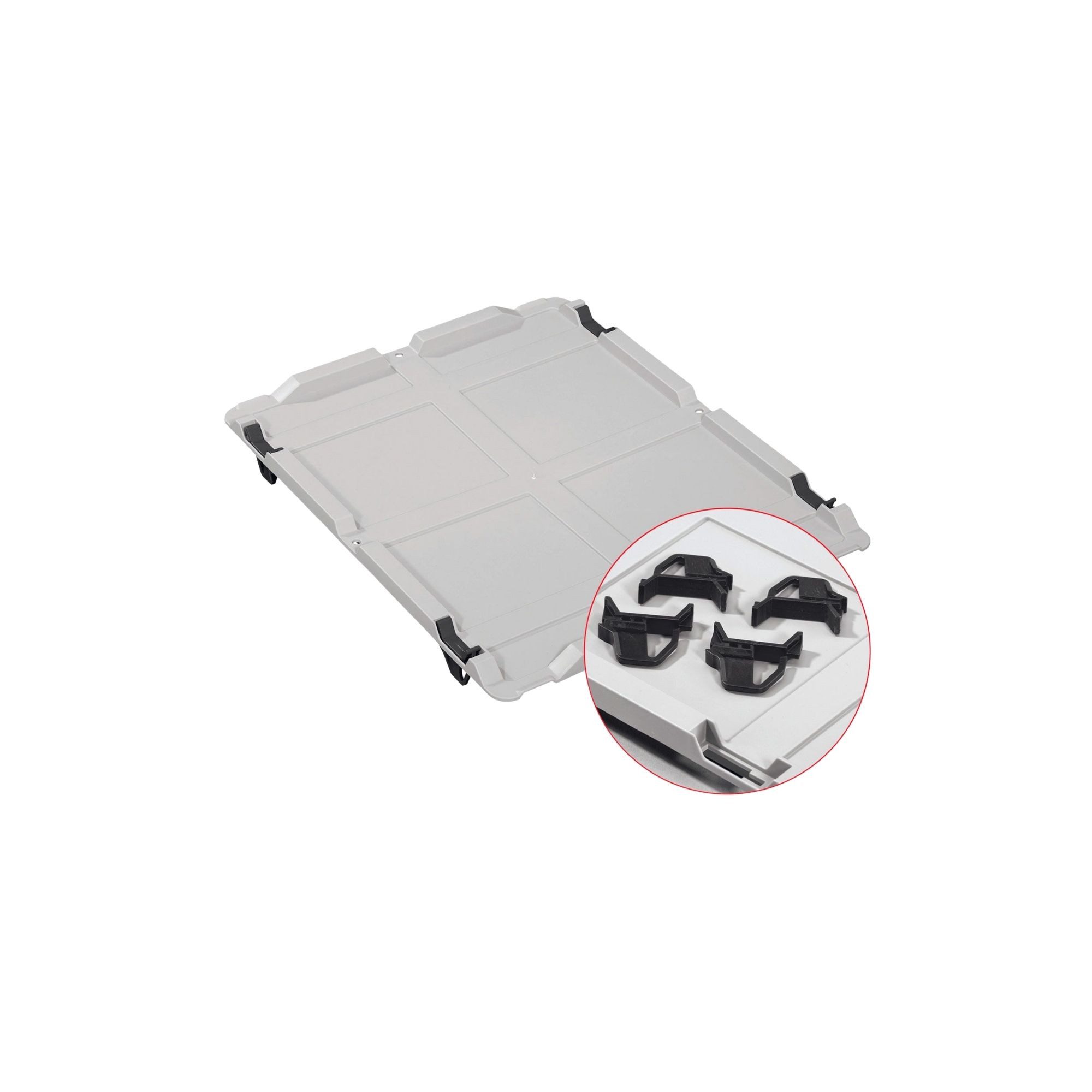 PROREGAL® Stapelbox SparSet Eurobox NextGen Economy Auflagedeckel/geschlossen (5 St)
