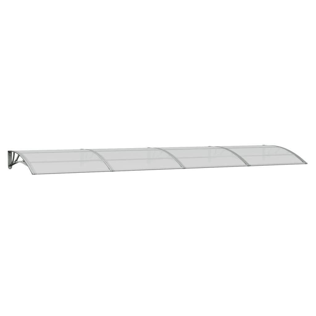vidaXL Vordach, Türvordach Grau 400x100 cm Polycarbonat