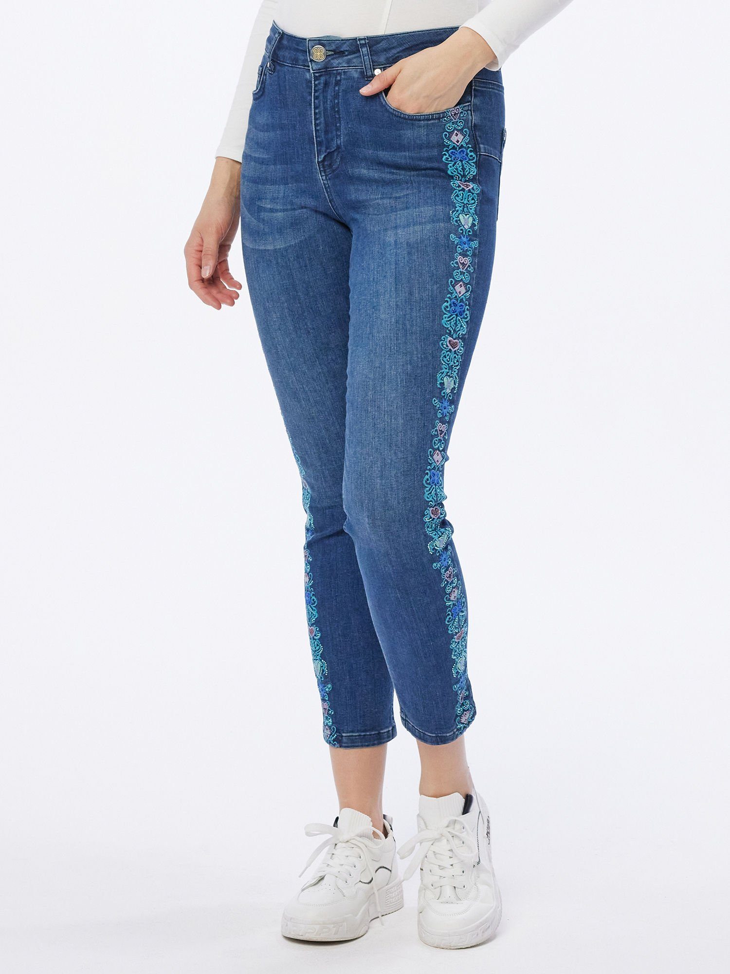 Skinny-fit-Jeans Röhren-Denim