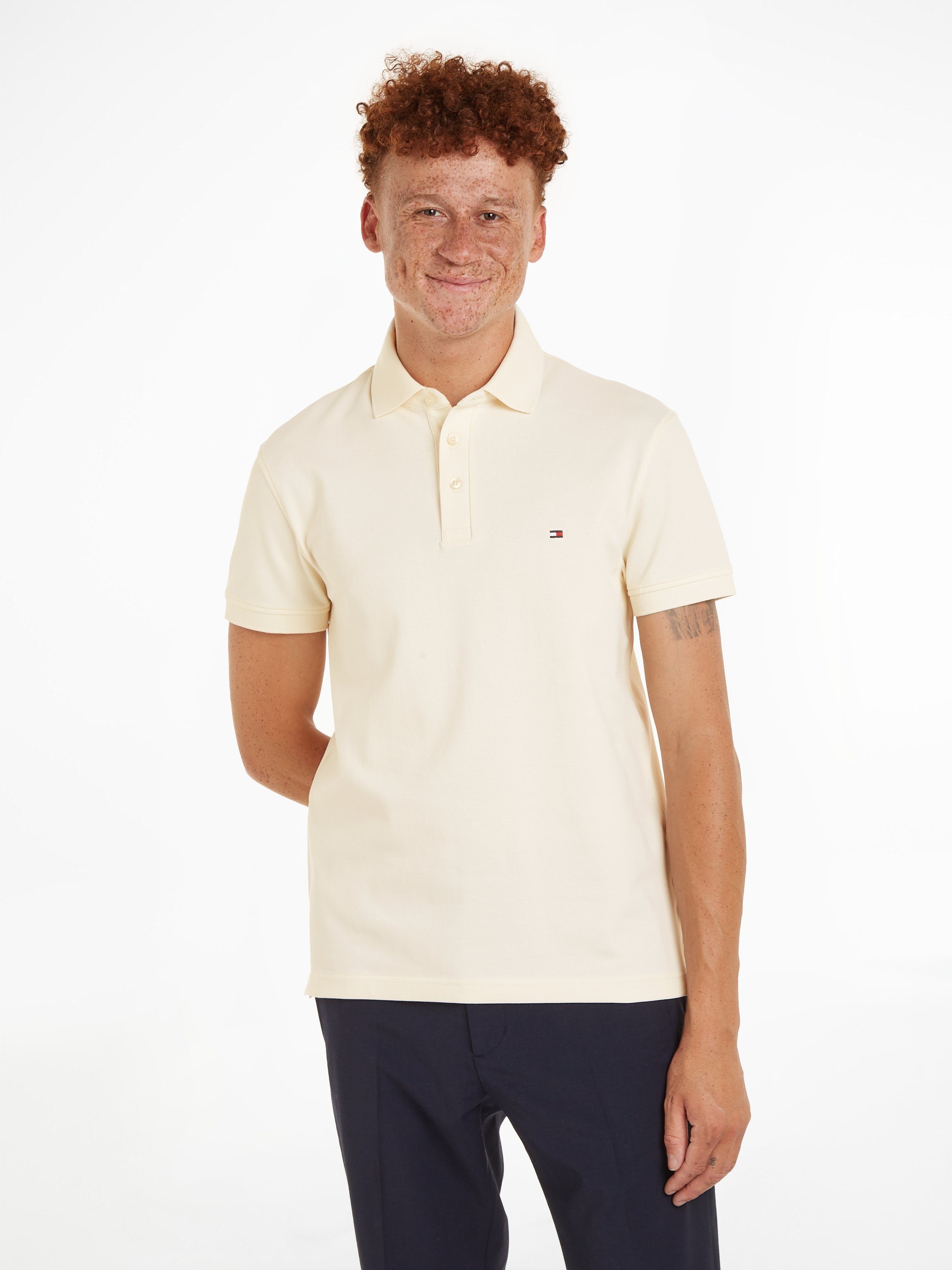 Poloshirt mit Calico Tommy Logostickerei 1985 SLIM Hilfiger POLO