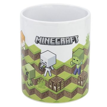 Minecraft Tasse Minecraft Gamer Steve Alex Creeper Kaffeetasse Teetasse, Keramik, Keramik 330 ml