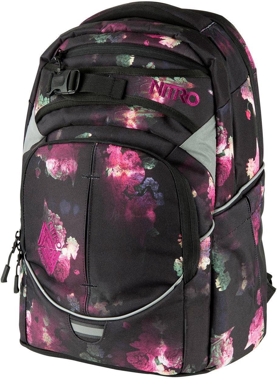 NITRO Schulrucksack Superhero, für Schule und Freizeit Black Rose