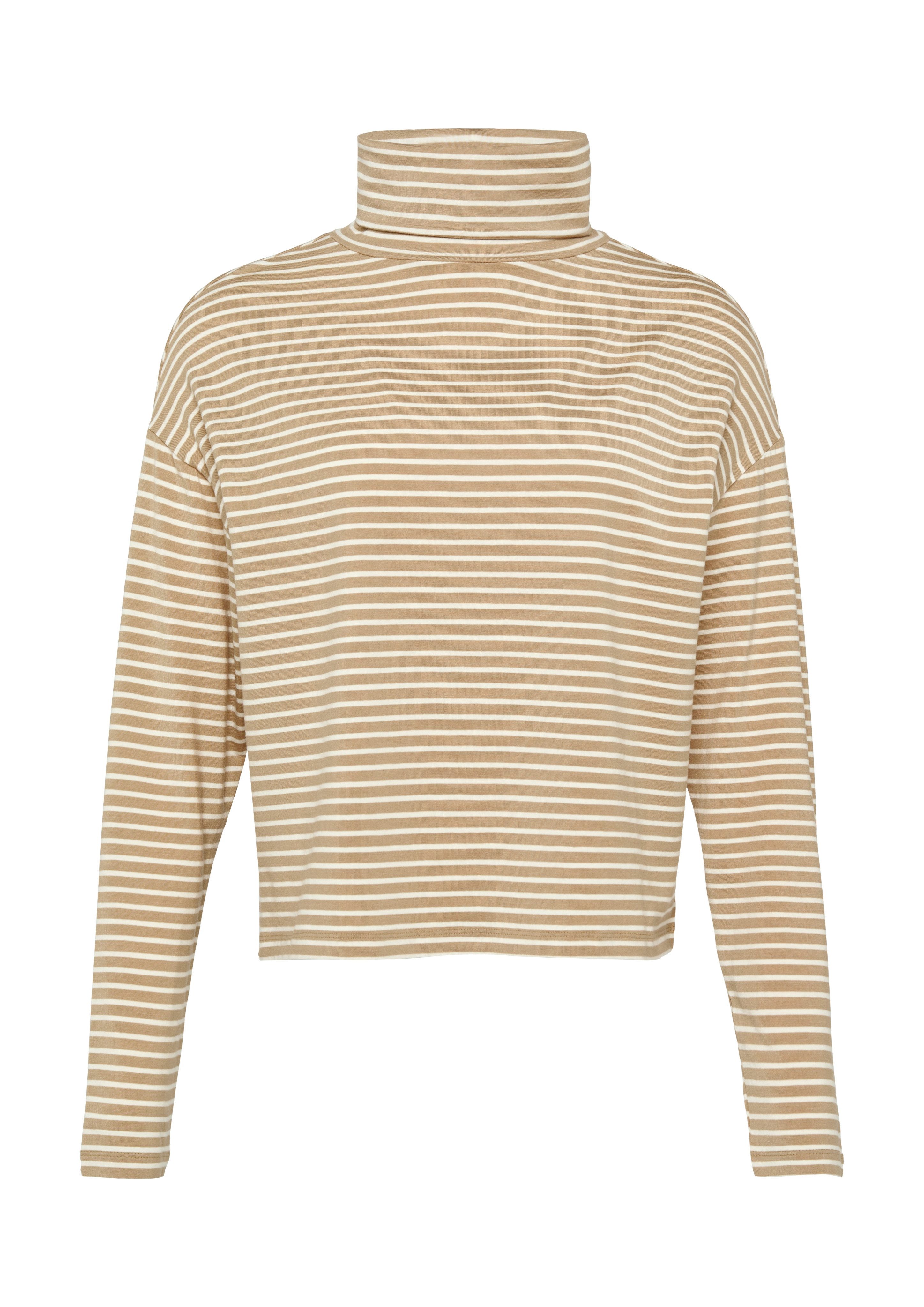 s.Oliver Rollkragenpullover mit Streifenmuster günstig online kaufen