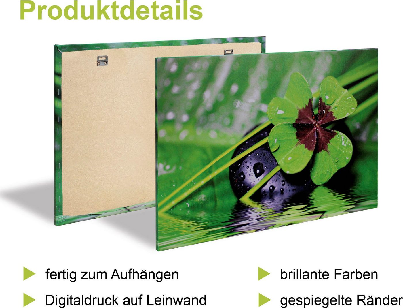 Artland Leinwandbild »Wald Bach Frühling Windrosen Sonne Baum«, Wald (4 Stück)-kaufen
