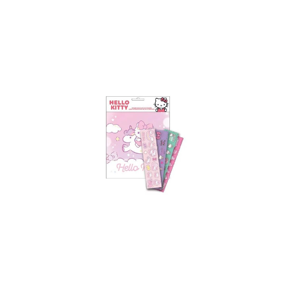 Hello Kitty Kreativset Hello Kitty Unicorn Aufkleberalbum mit 50 Aufklebern