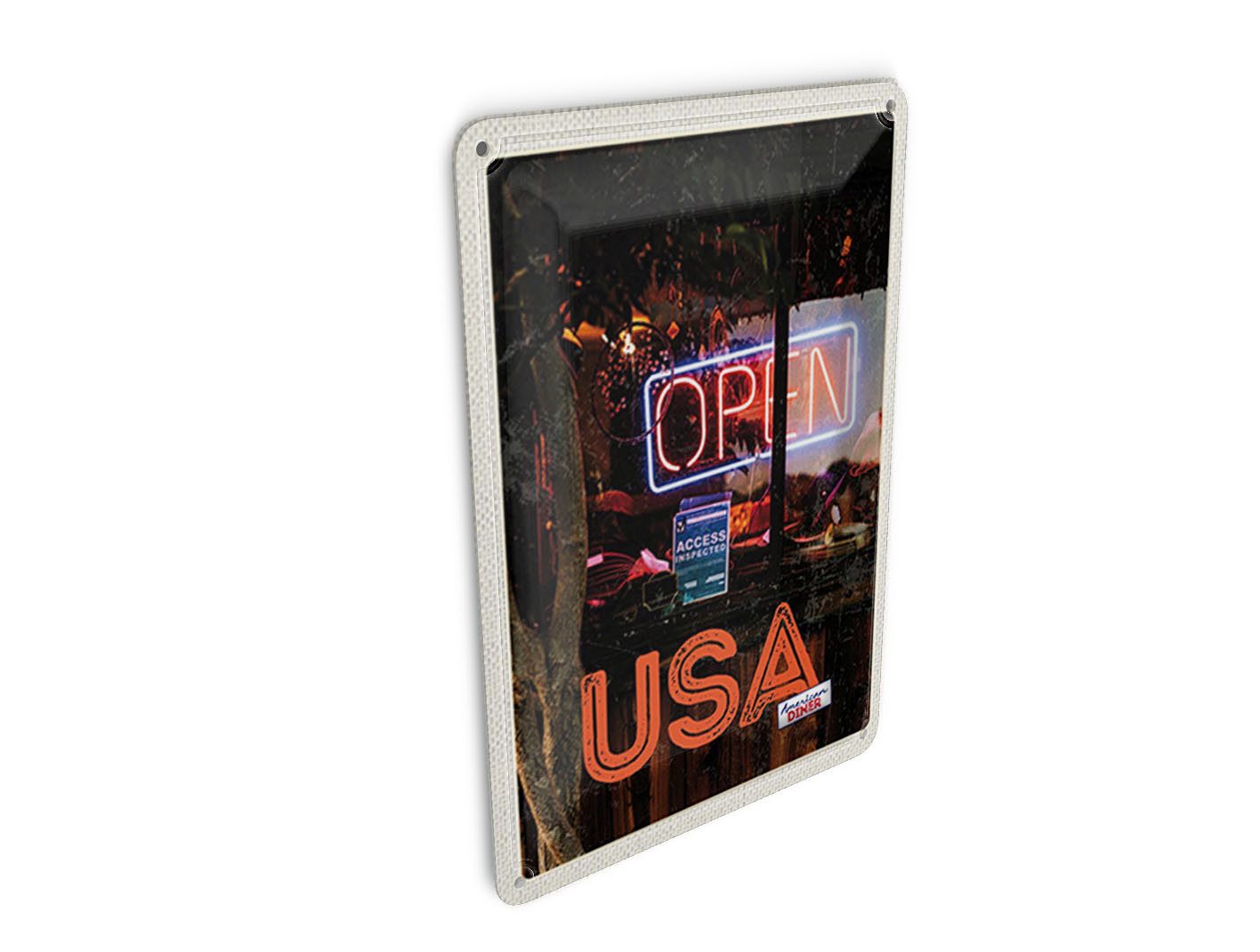 Femer GmbH Postkarte Reise 10x14 cm Amerika Open Kaffee Kuchen Gerichte, unfrankiert