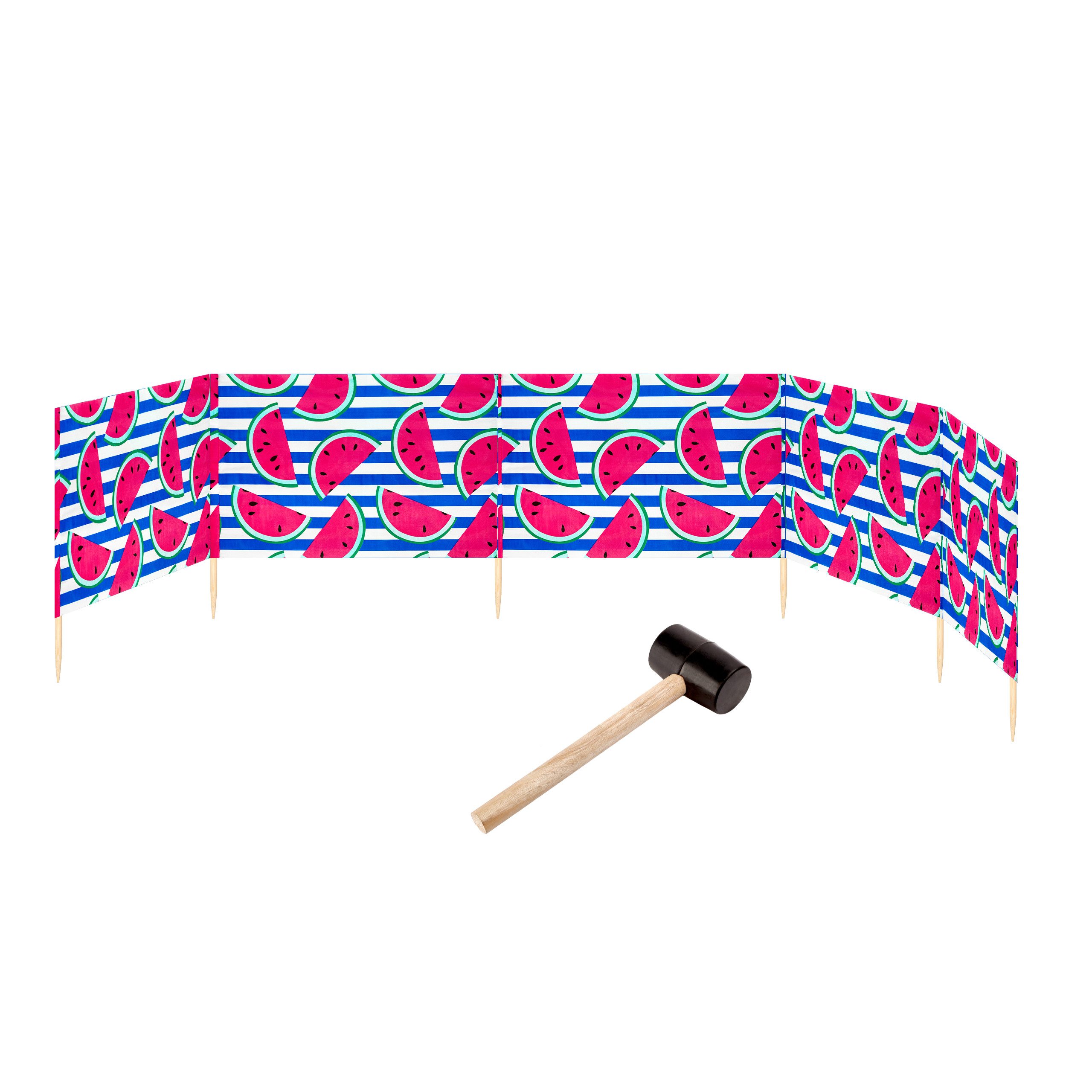 Garronda Windschutz Strand Sichtschutz 6m lang mit Gummihammer Garten Meer GAEX001, (mit Gummihammer)