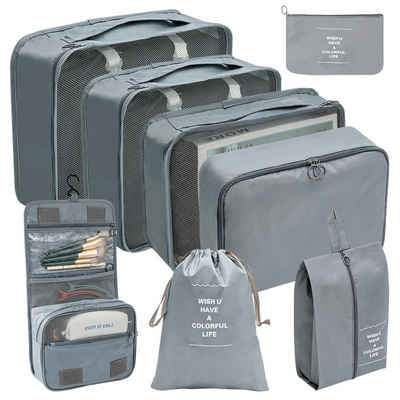 zggzerg Taschenorganizer Koffer Organizer, 8 Teilige Wasserdichte Packing Cubes Kleidertaschen