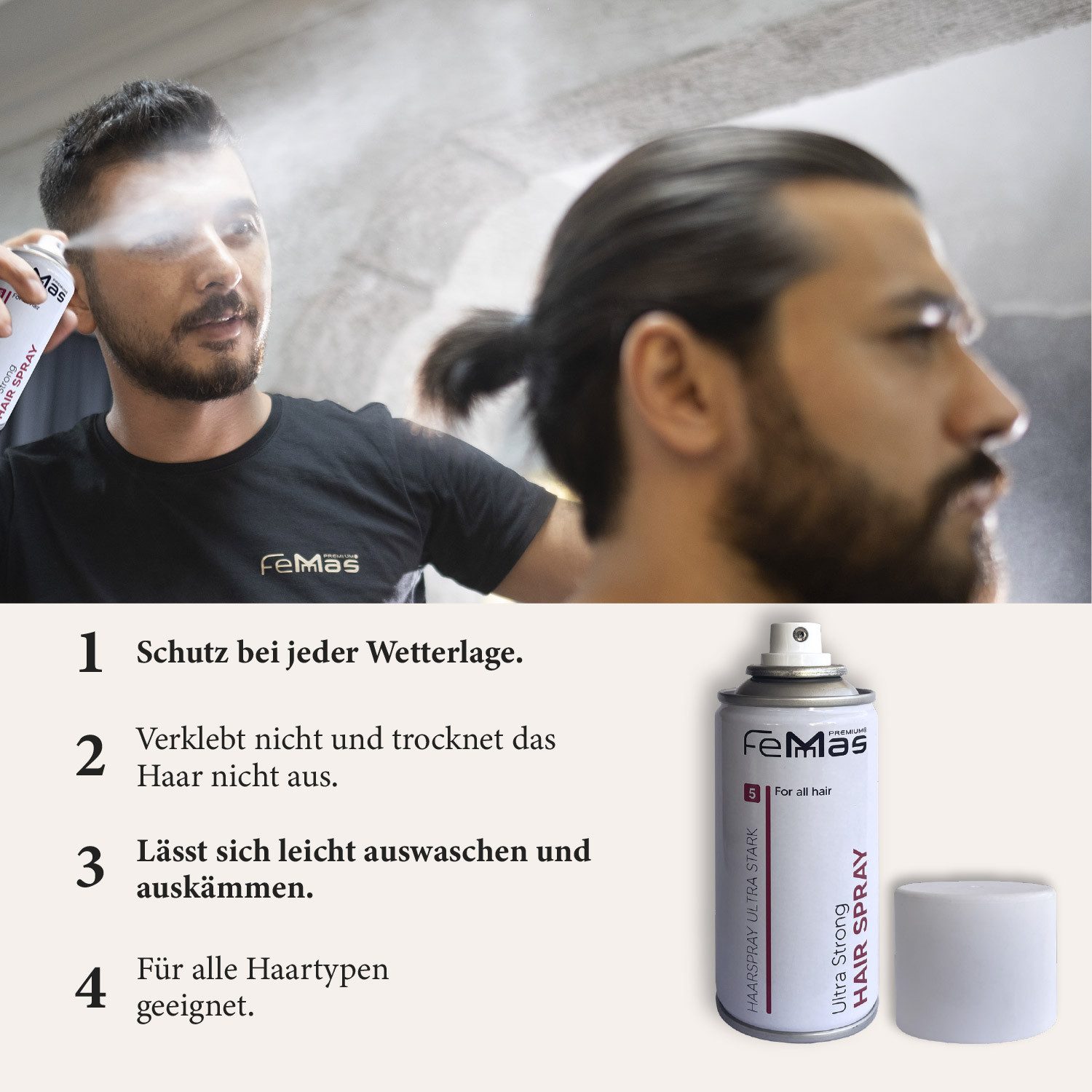 Femmas Premium Haarspray Femmas professionelles Haarspray Ultra Stark 150ml