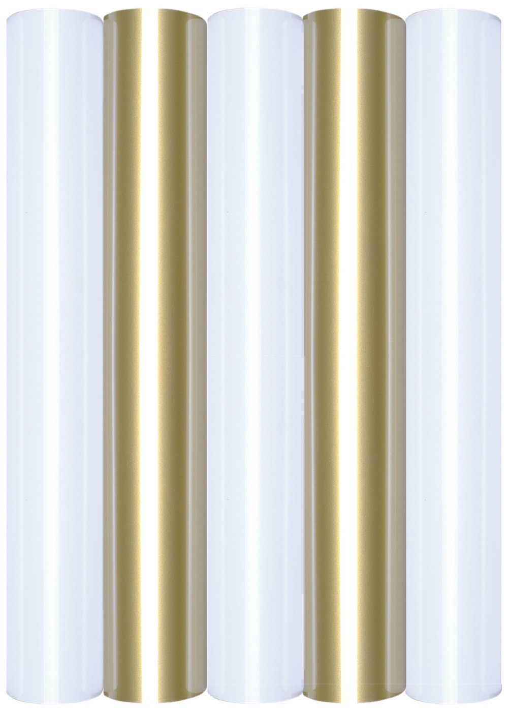 Hilltop Transparentpapier 19 x A4 Transferfolie, Textilfolie zum Aufbügeln auf Textilien White&Gold