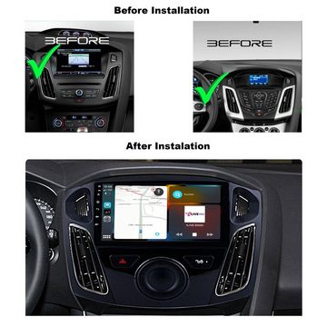 TAFFIO Für Ford Focus III MK3 9" Touchscreen Android Autradio GPS CarPlay Einbau-Navigationsgerät