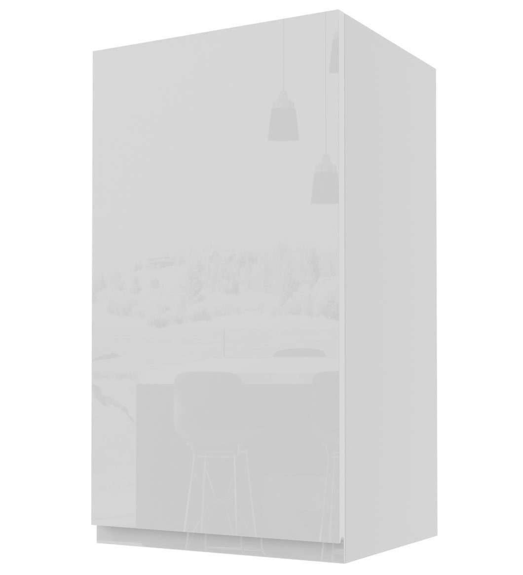 Feldmann-Wohnen Klapphängeschrank Florence (Florence) 40cm Front-, Korpusfarbe und Ausführung wählbar grifflos 1-türig RAL 9018 papyrusweiß Hochglanz