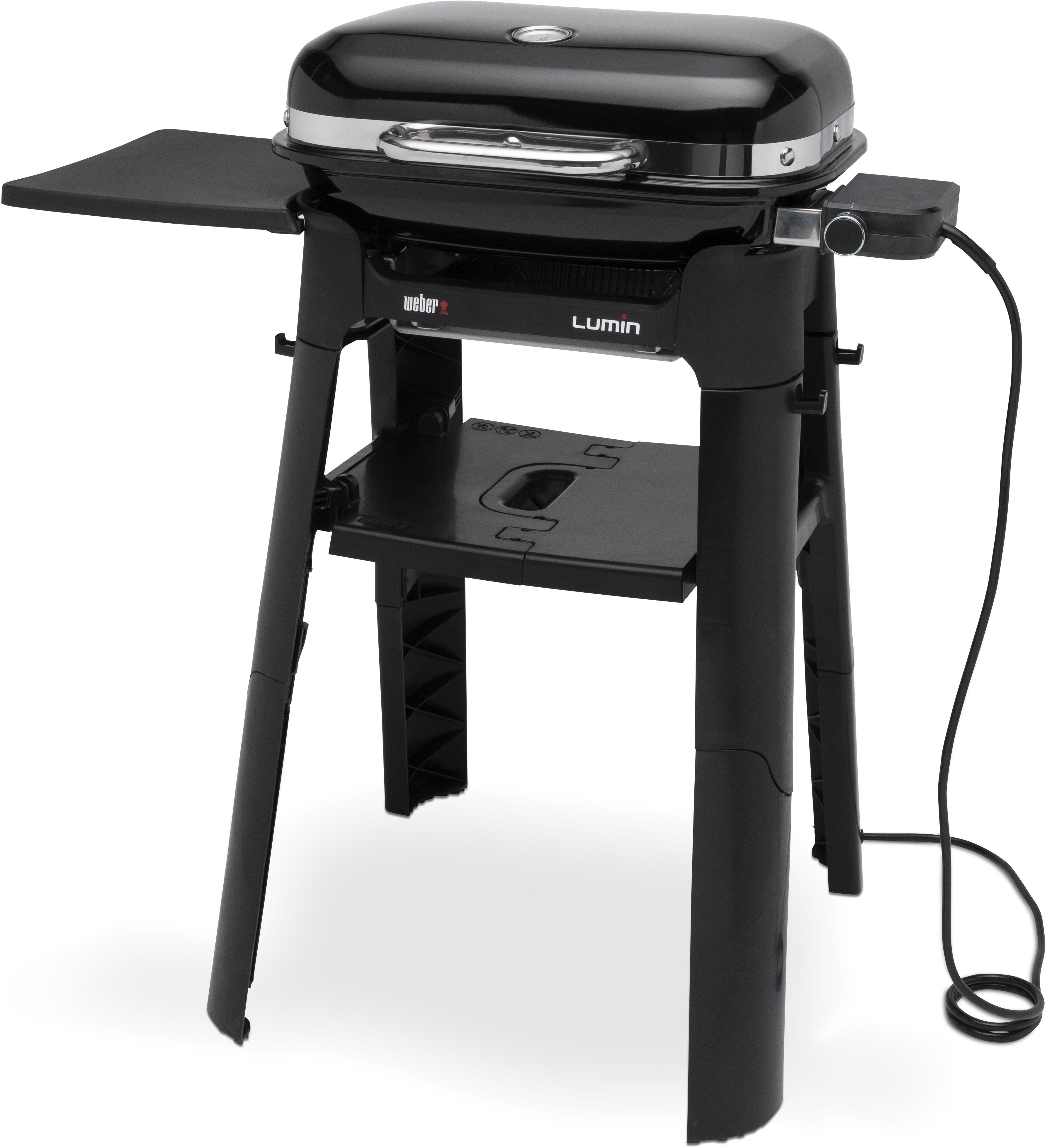 Weber Elektro-Standgrill Lumin Compact, 2200 W, Anbraten, Räuchern, Dämpfen oder Auftauen
