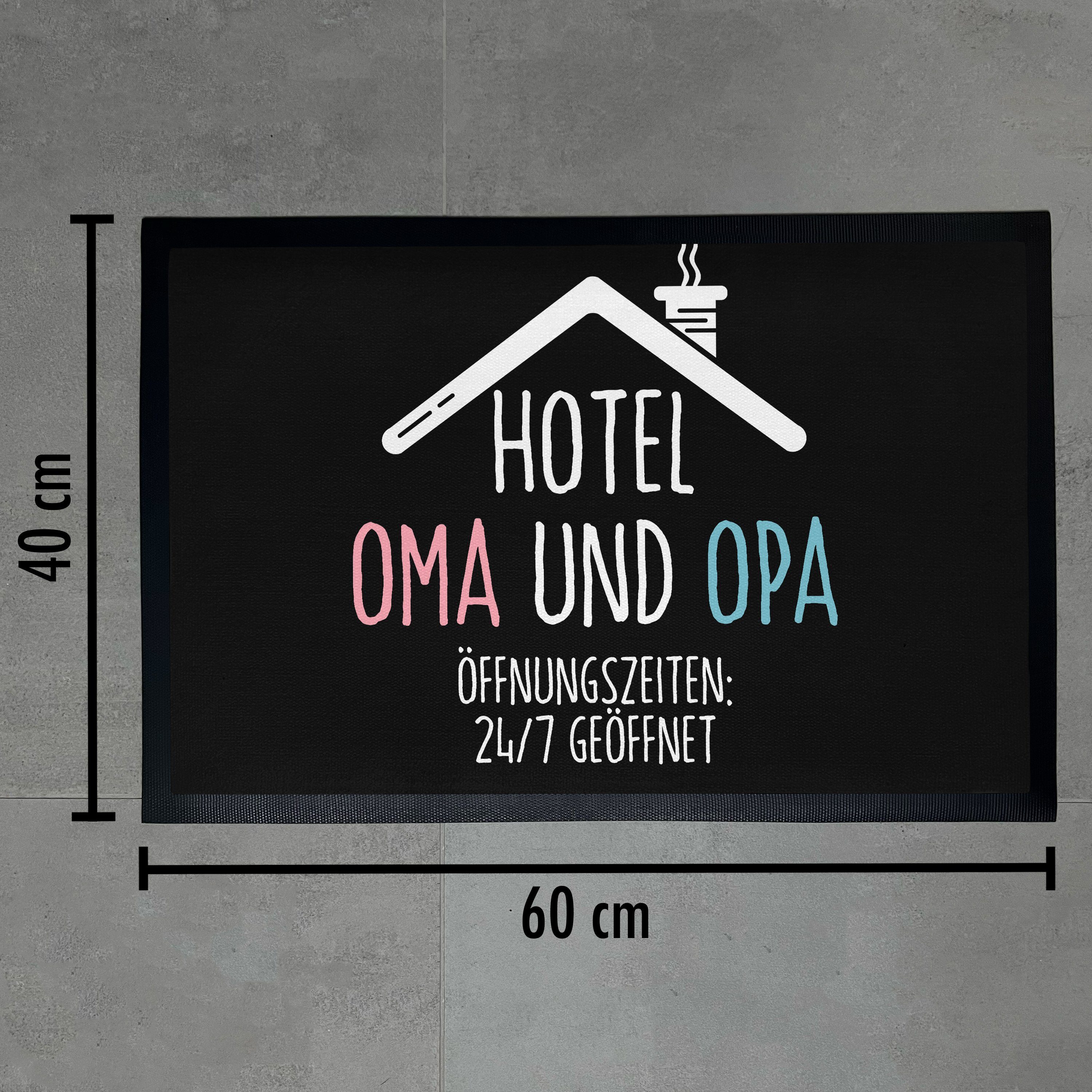 Fußmatte Hotel Fußabtreter, 24/7 Fußmatte Trendation Oma und Pension Geöffnet Opa Geschenk