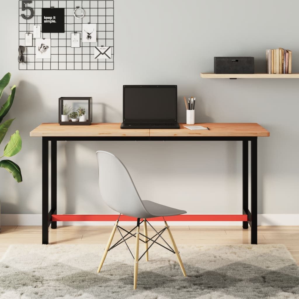 vidaXL Tischplatte Schreibtischplatte 150x55x2,5 cm Massivholz Buche (1 St)