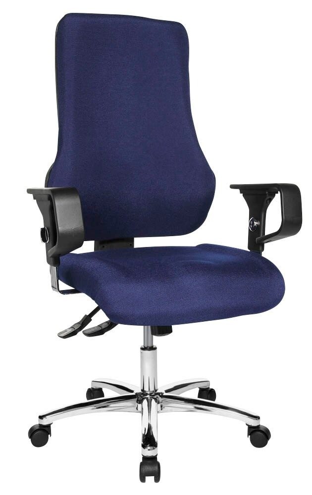 TOPSTAR Bürostuhl Topstar Bürostuhl Top Point Deluxe blau, chrom Stoff