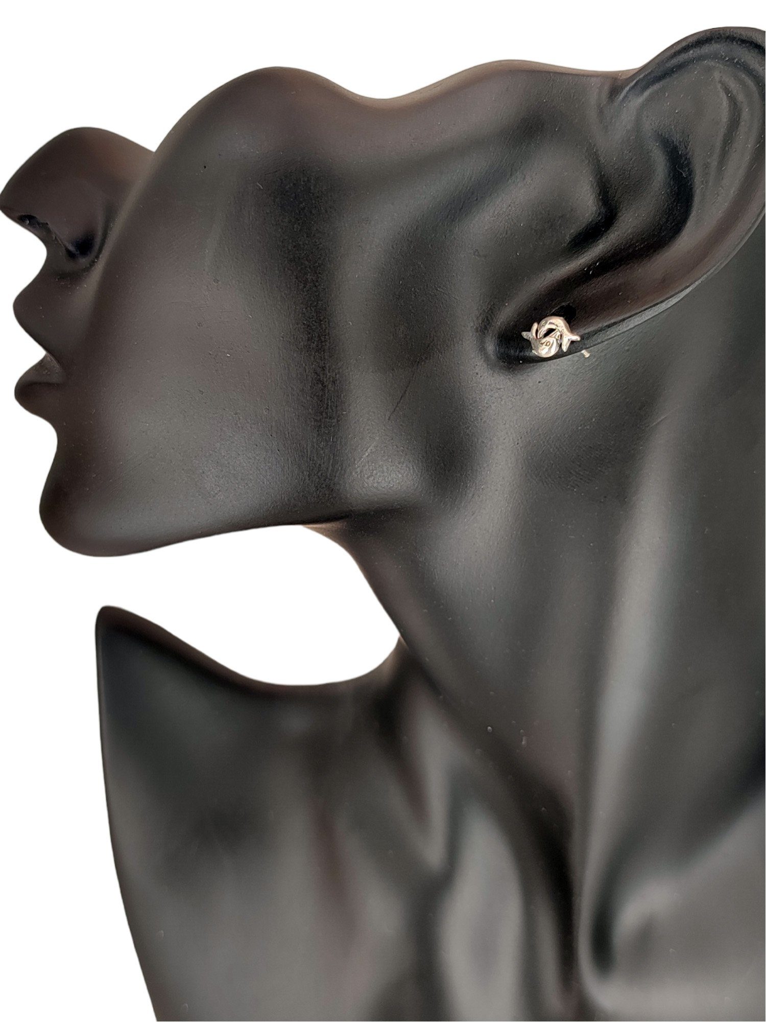 Kiss of Sterling Leather Ohrring Delfin Silber Ohr 925 Ohrringe Ohrstecker Paar Silber