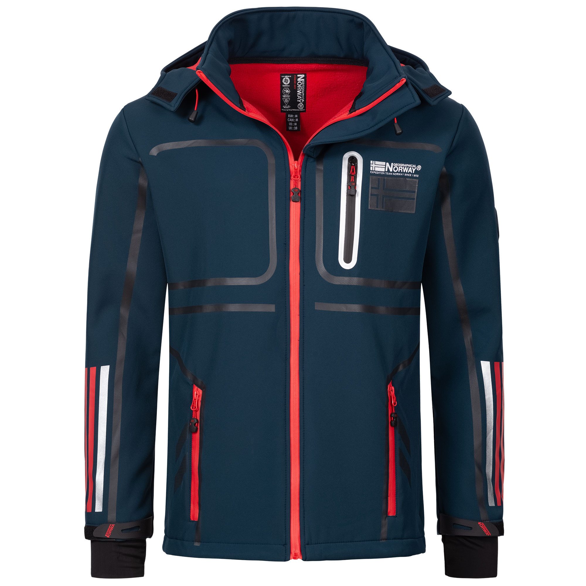 Geographical Norway Softshelljacke Herren Jacke Herbst Winter Regen Übergangs Windbreaker ROM