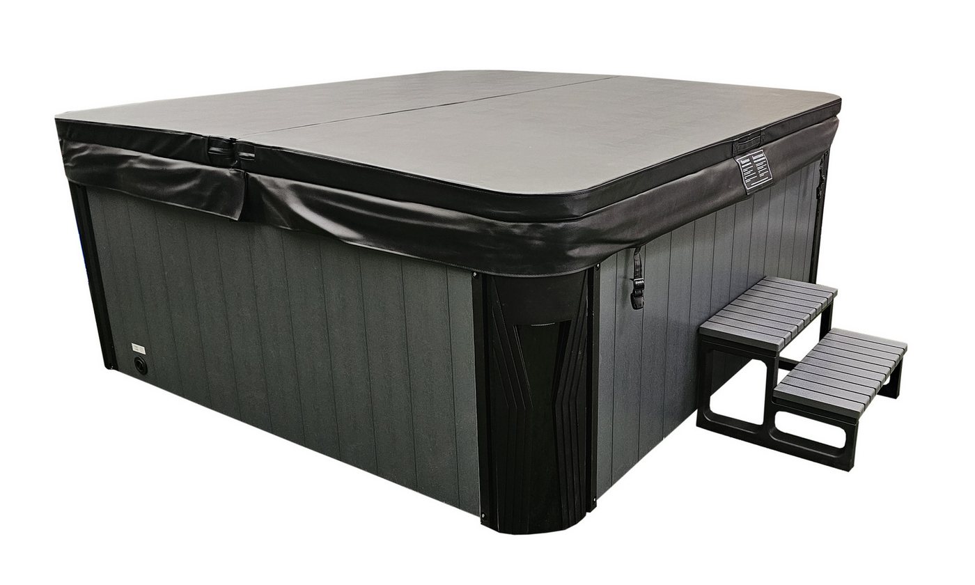Thumbnail - Teico Whirlpool SET 200x200cm SPA LED Farblicht Outdoor Indoor Pool 4 Pers.(Teico-066), inkl. Thermoabdeckung
