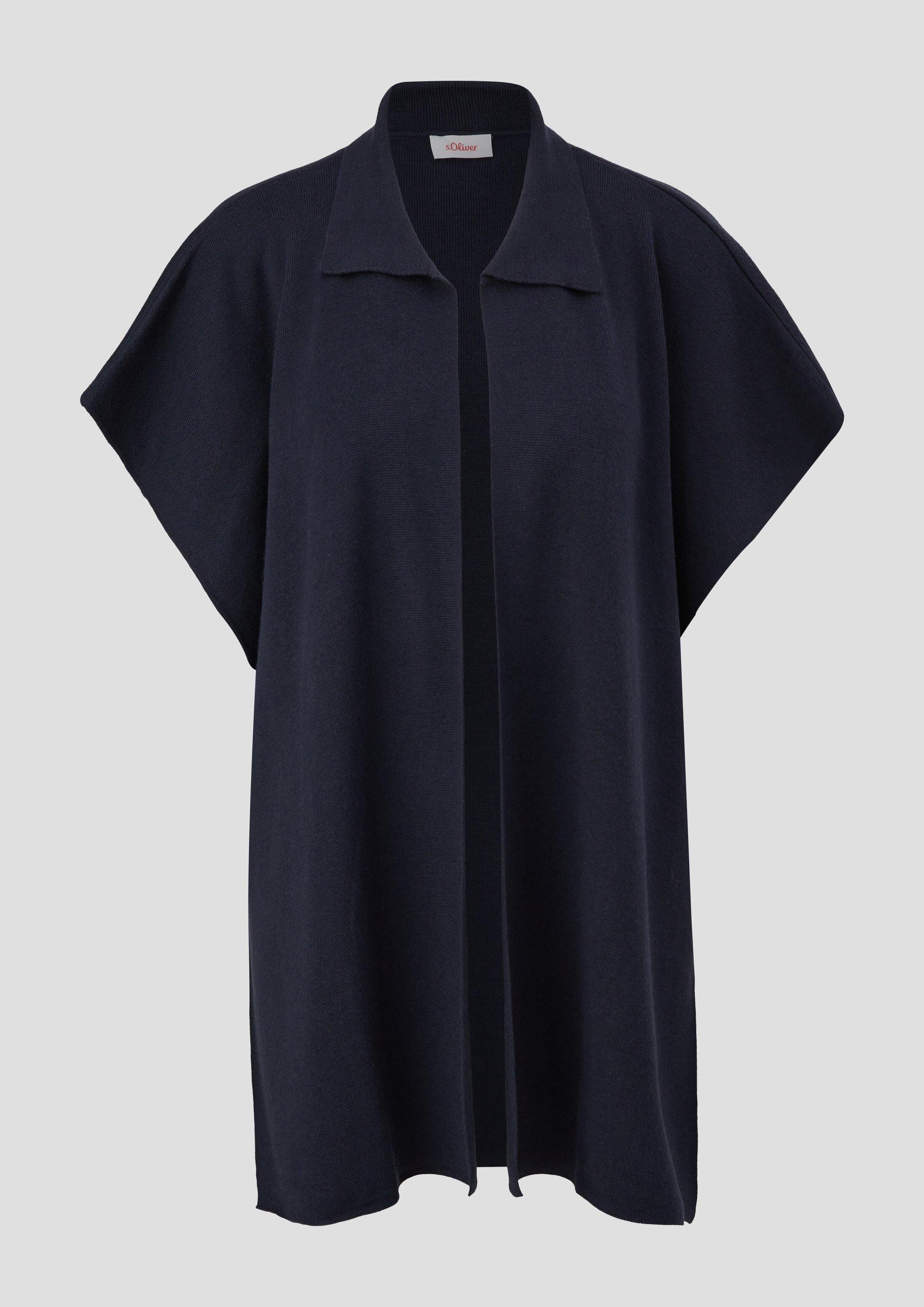 s.Oliver Poncho Indoor-Poncho Strickponcho aus Viskosemix
