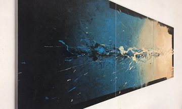 WandbilderXXL XXL-Wandbild Ocean Foam 210 x 70 cm, Abstraktes Gemälde, handgemaltes Unikat