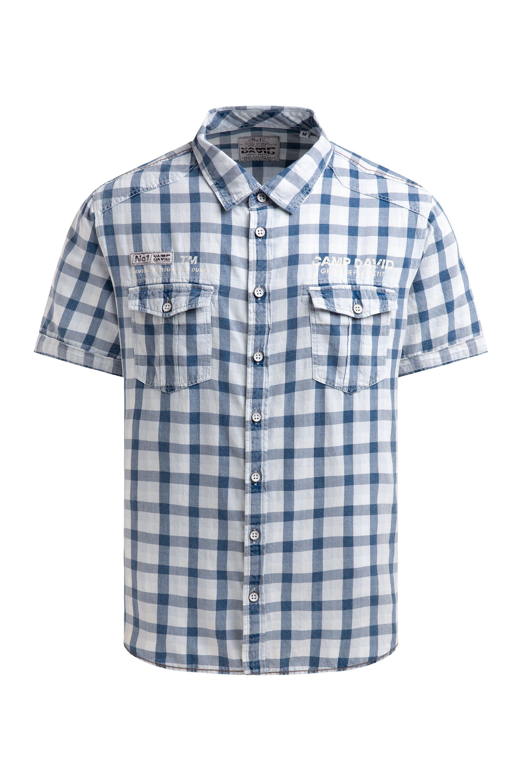 CAMP DAVID Kurzarmhemd aus Baumwolle