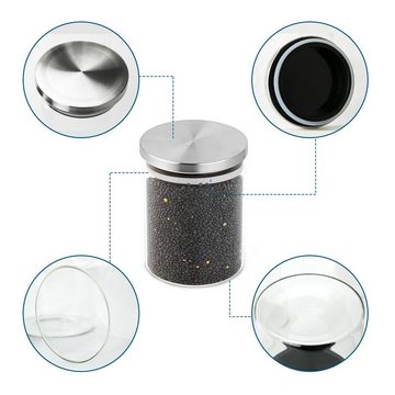 MULISOFT Vorratsglas 12-tlg Vorratsgläser Set mit Deckel, Hochwertiges Borosilikatglas, (12-tlg), Stapelbares Vorratsdosen Glas, BPA Frei