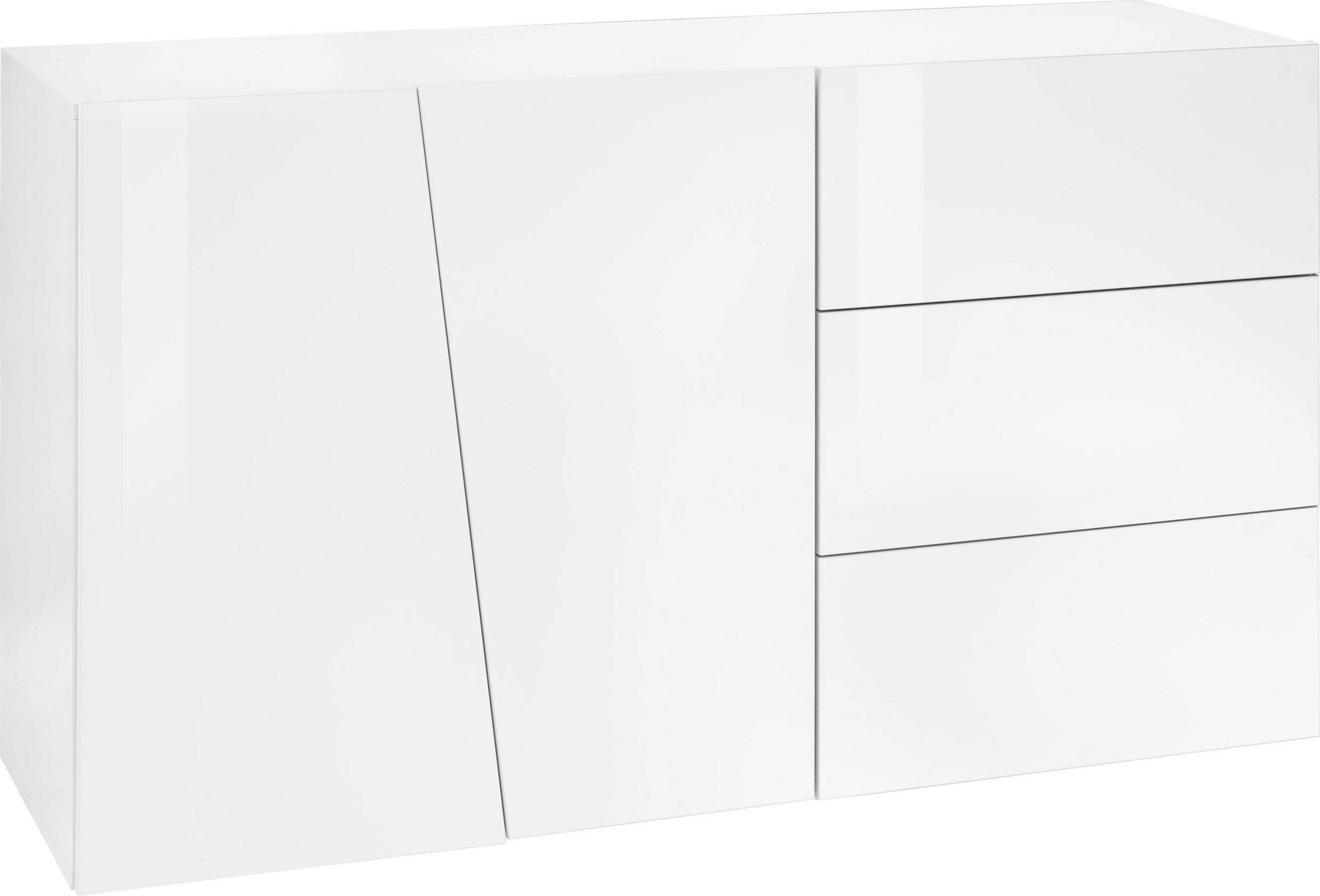 möbelando Sideboard Viterbo, 140 x 86 x 43 cm (B/H/T)