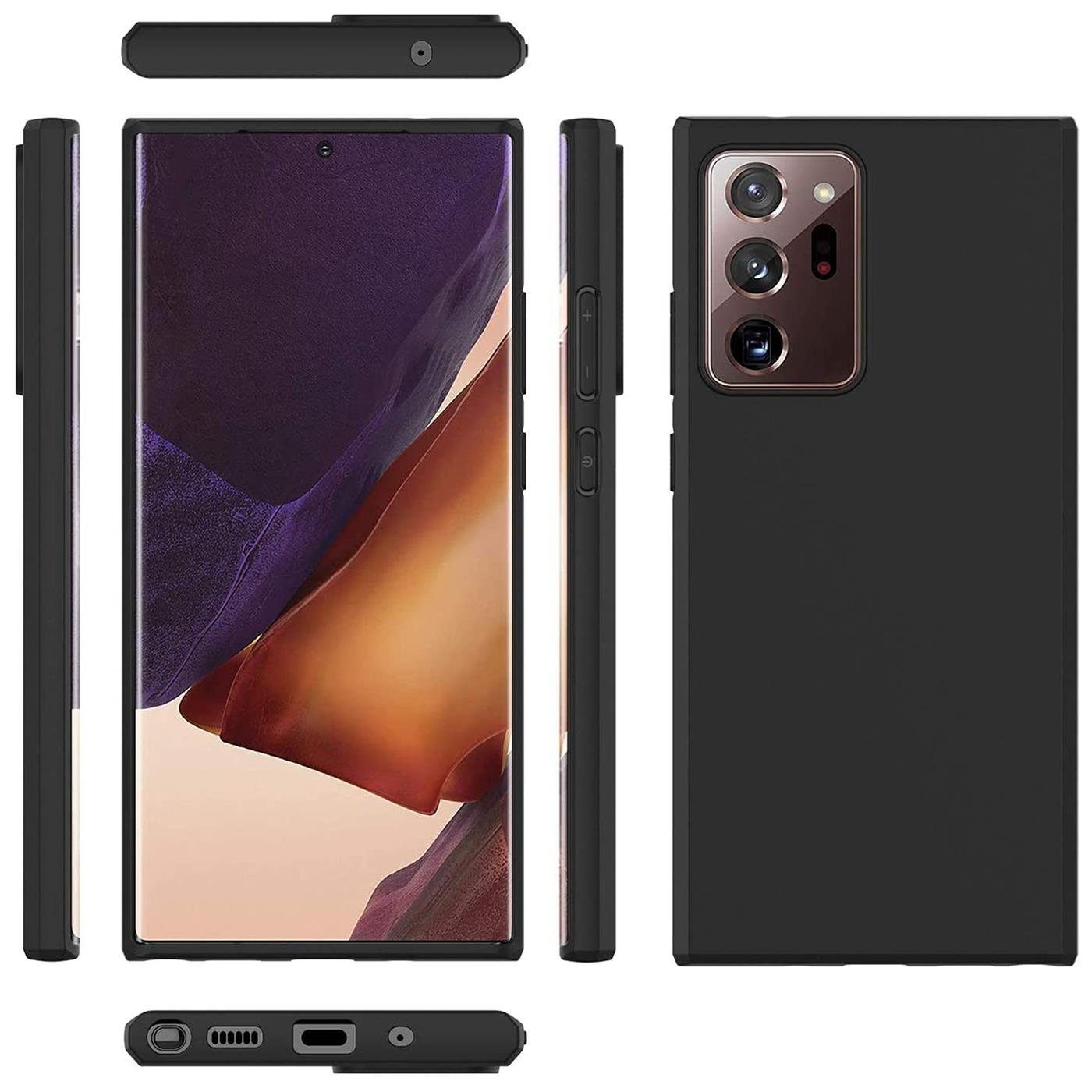 CoolGadget Handyhülle Black Series Handy Hülle für Samsung Galaxy Note 20 Ultra 6,9 Zoll, Edle Silikon Schlicht Schutzhülle für Samsung Note 20 Ultra Hülle – Bild 5 von 5