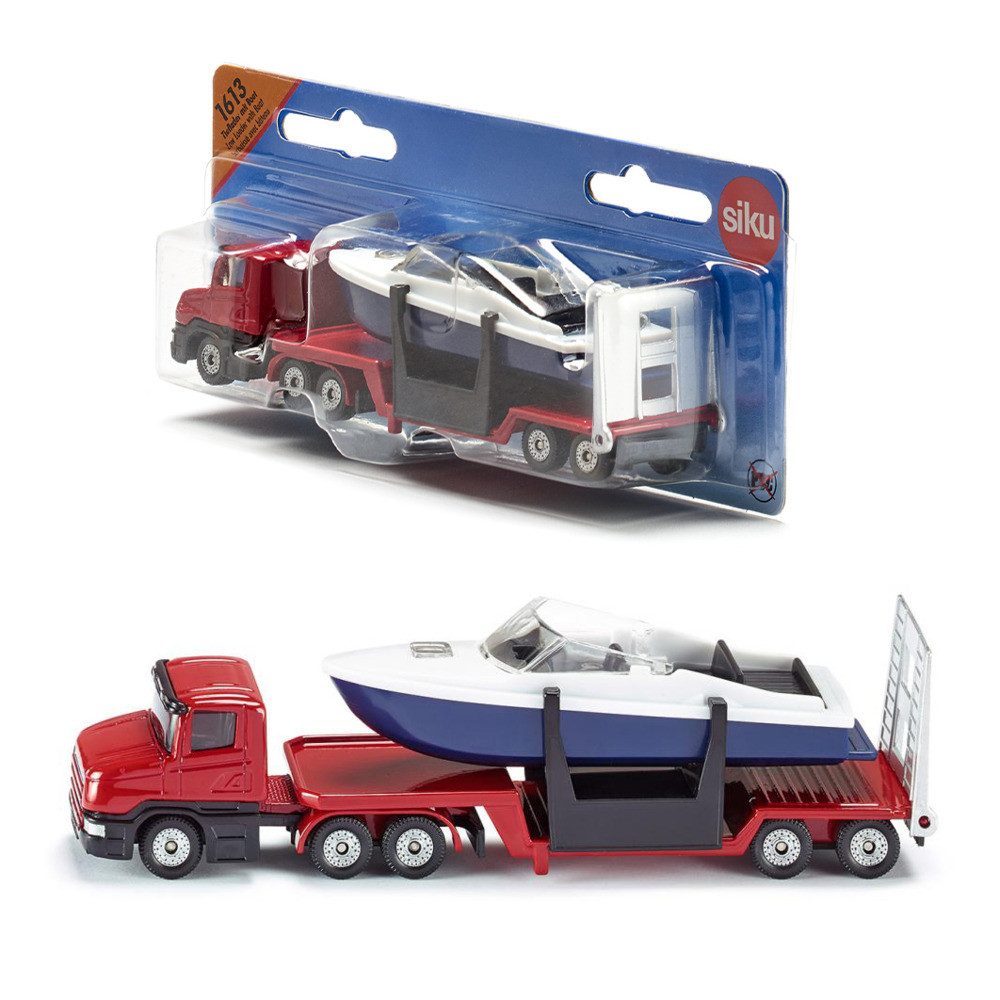 SIEPER Modellauto siku LKW Tieflader mit Boot
