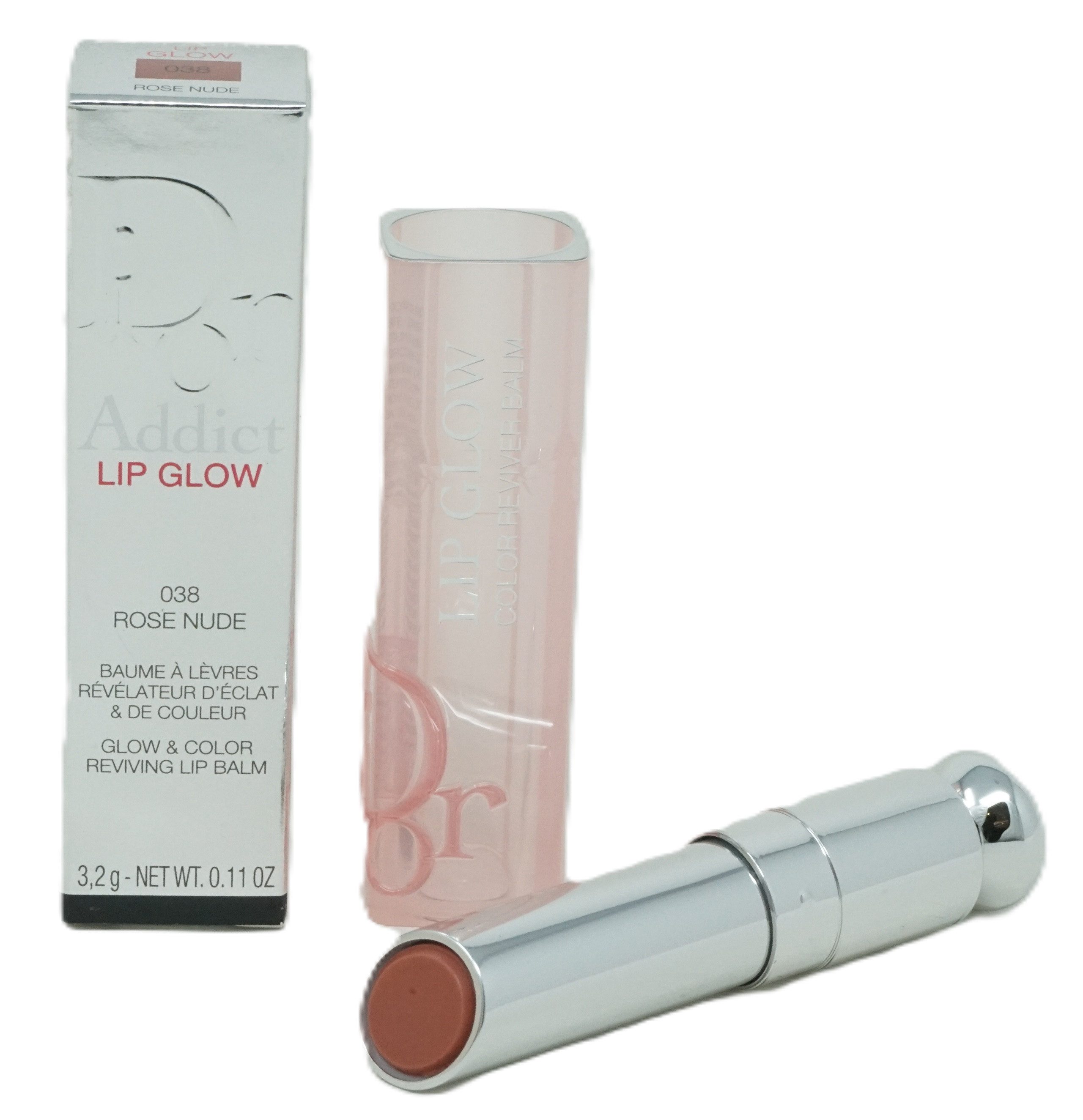 Lippenstift Dior Addict Lip Glow Lippenbalsam 3,2g Rose Nude 038